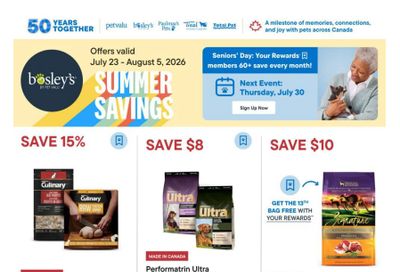 Bosley's by PetValu Flyer July 23 to August 5