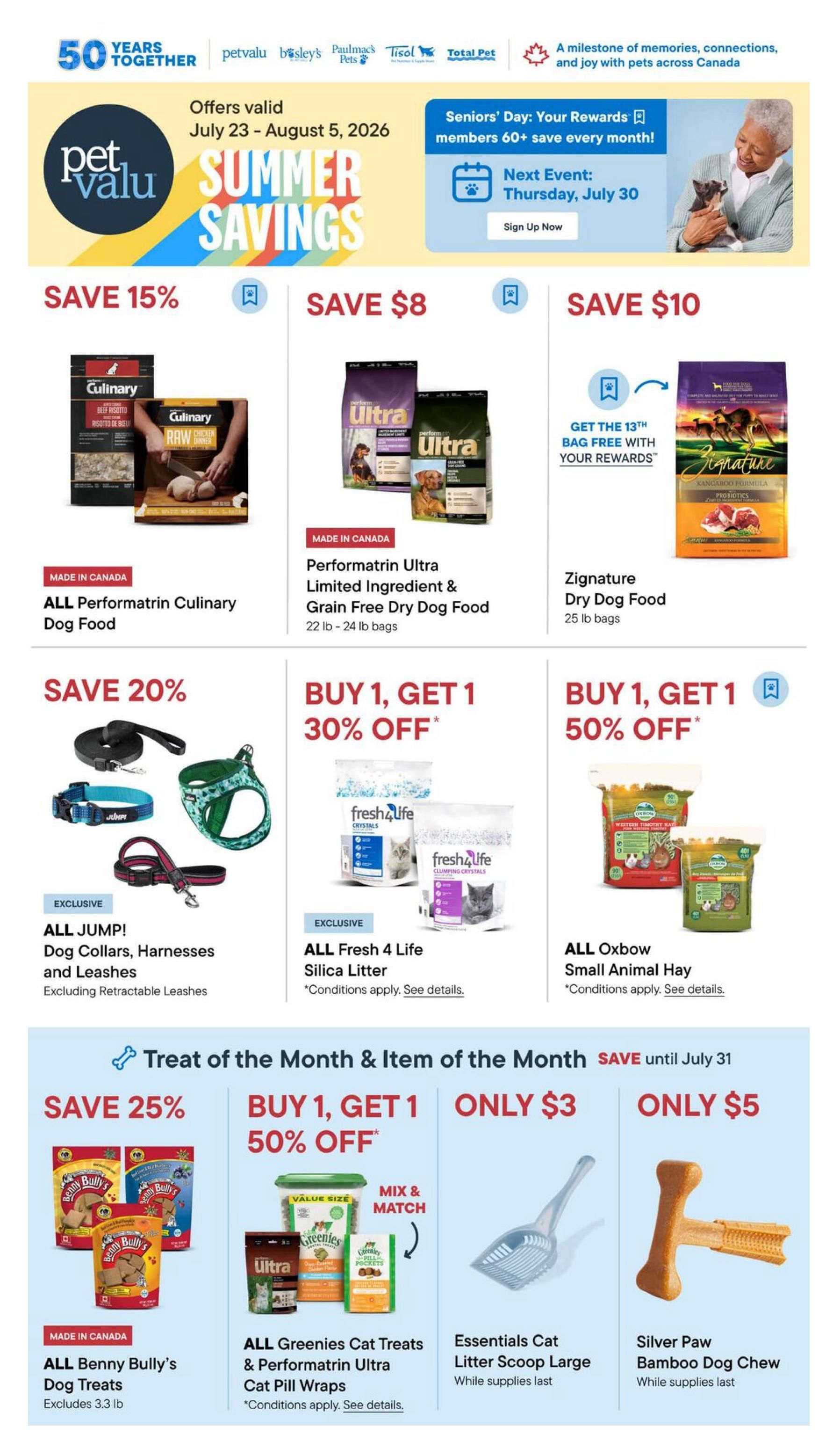 Pet Valu Flyer July 23 to August 5