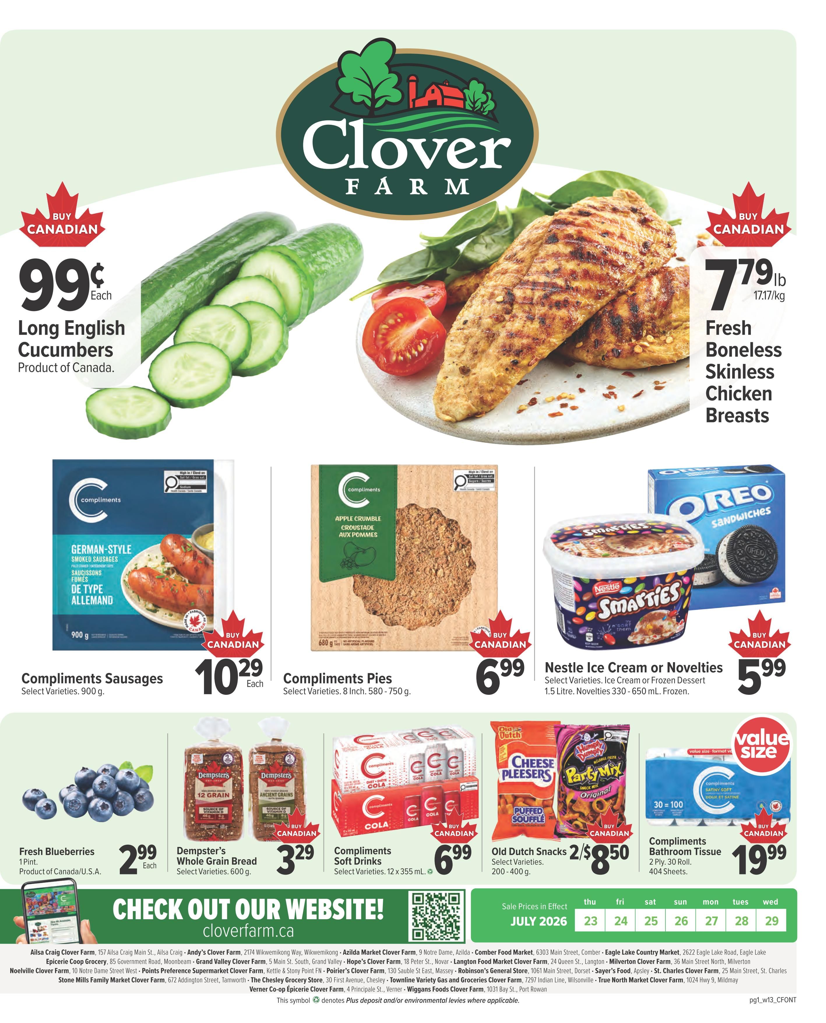 Clover Farm (ON) Flyer July 23 to 29