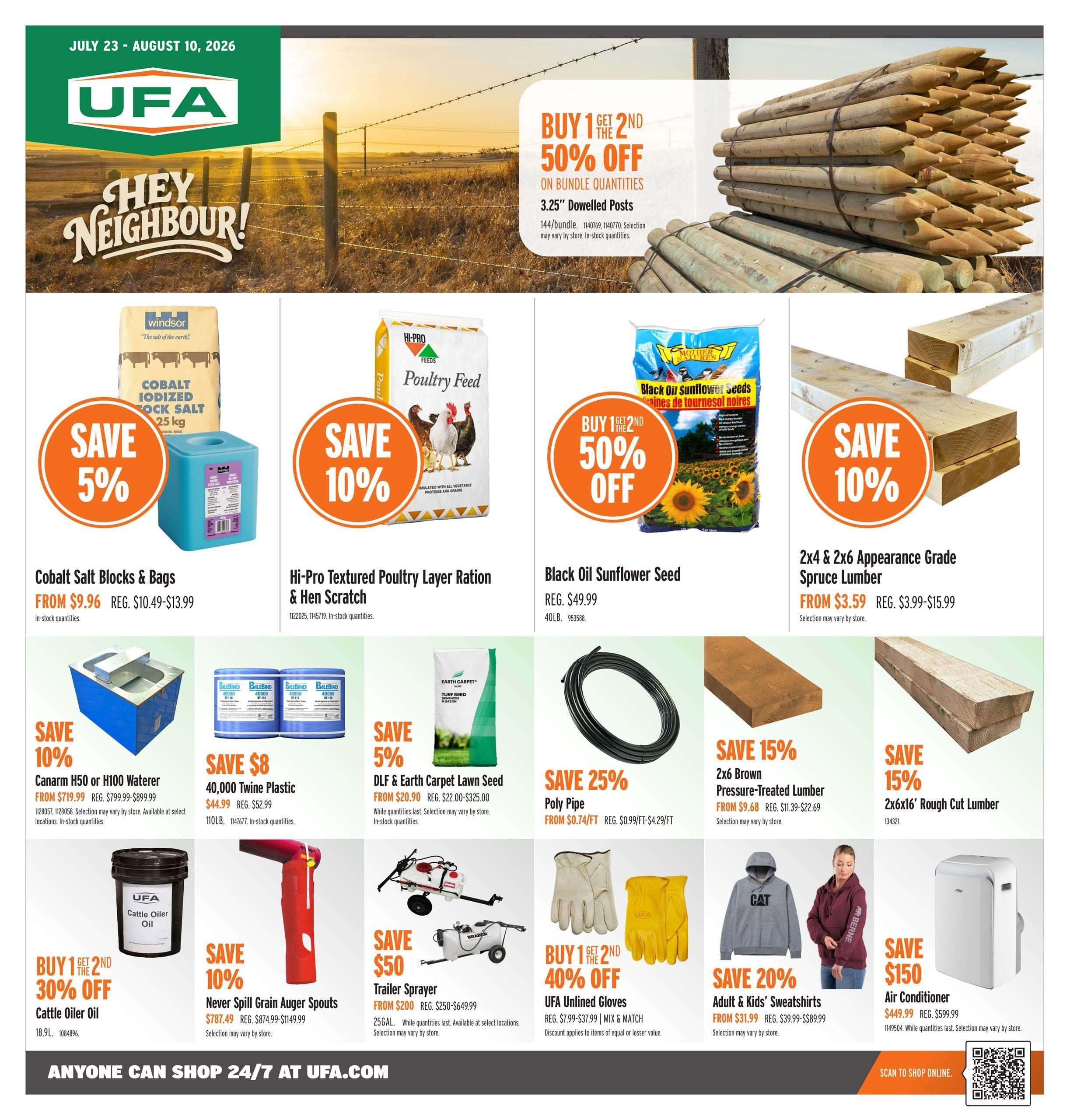 UFA Co-operative Limited Flyer July 23 to August 10