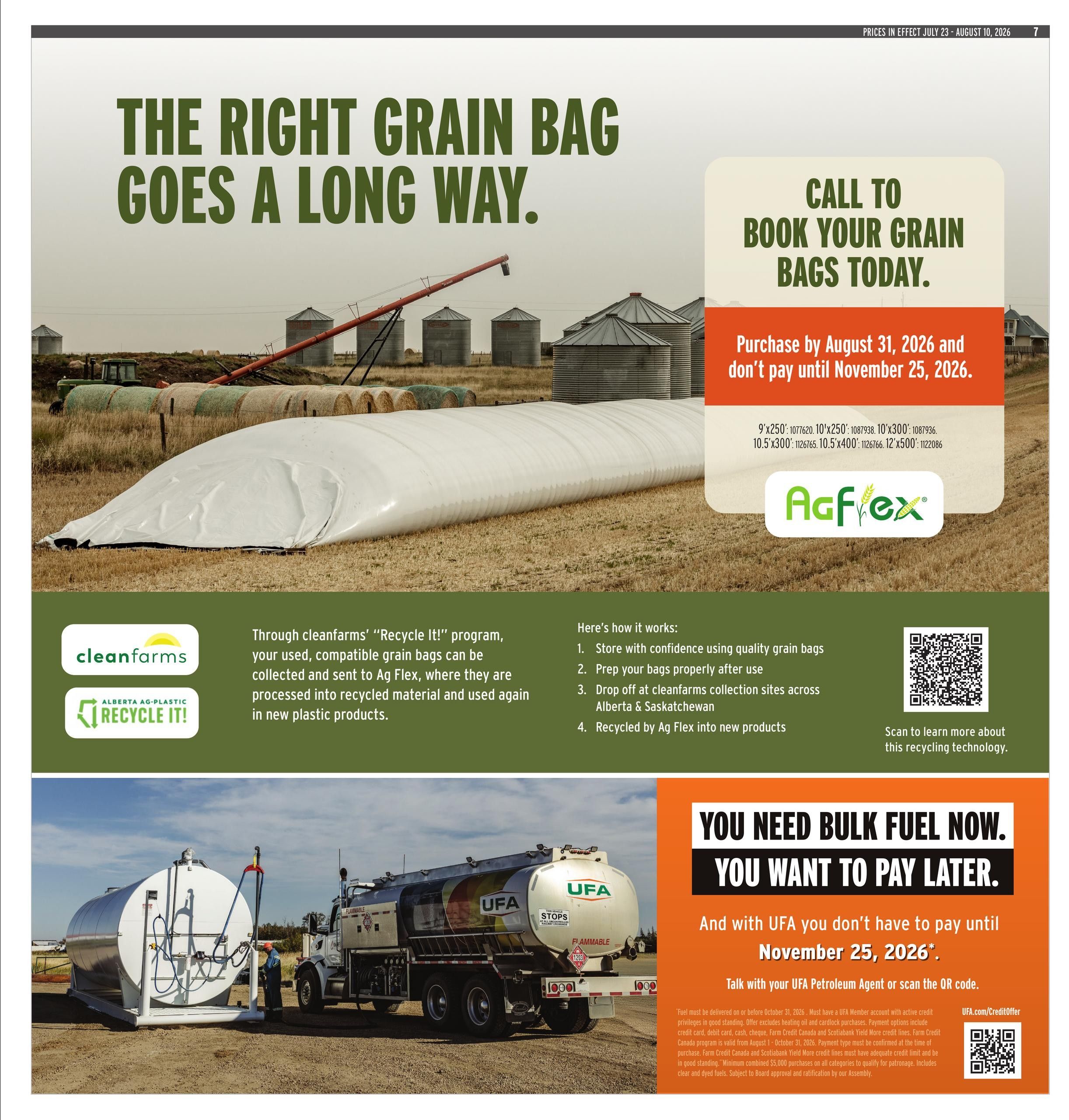 UFA Co-operative Limited Flyer July 23 to August 10