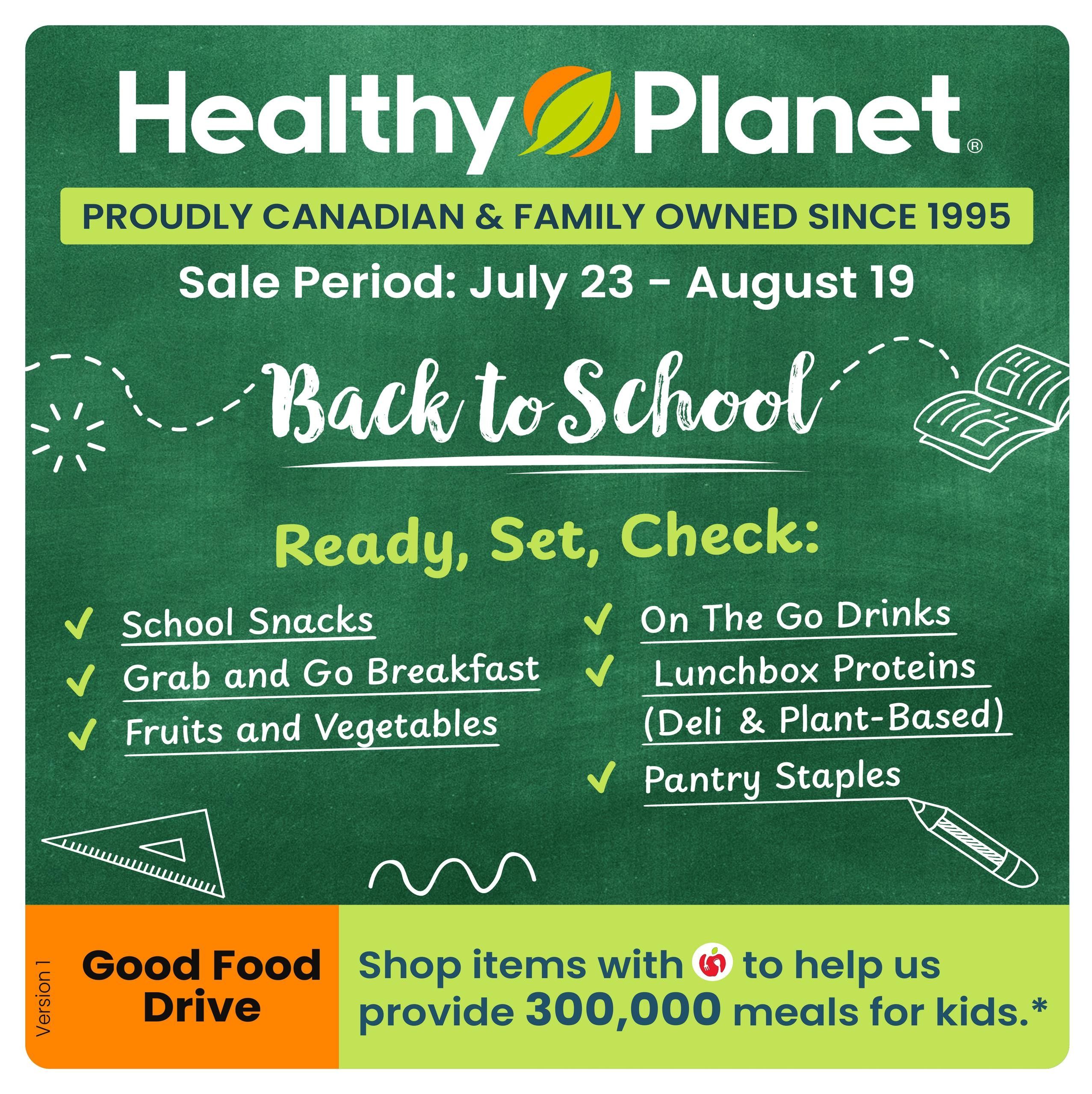 Healthy Planet Flyer July 23 to August 19