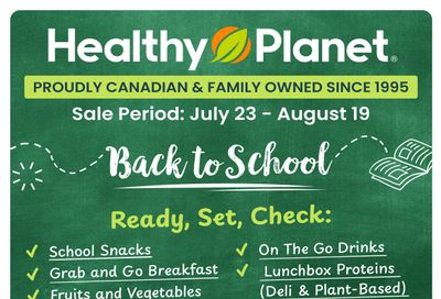 Healthy Planet Flyer July 23 to August 19