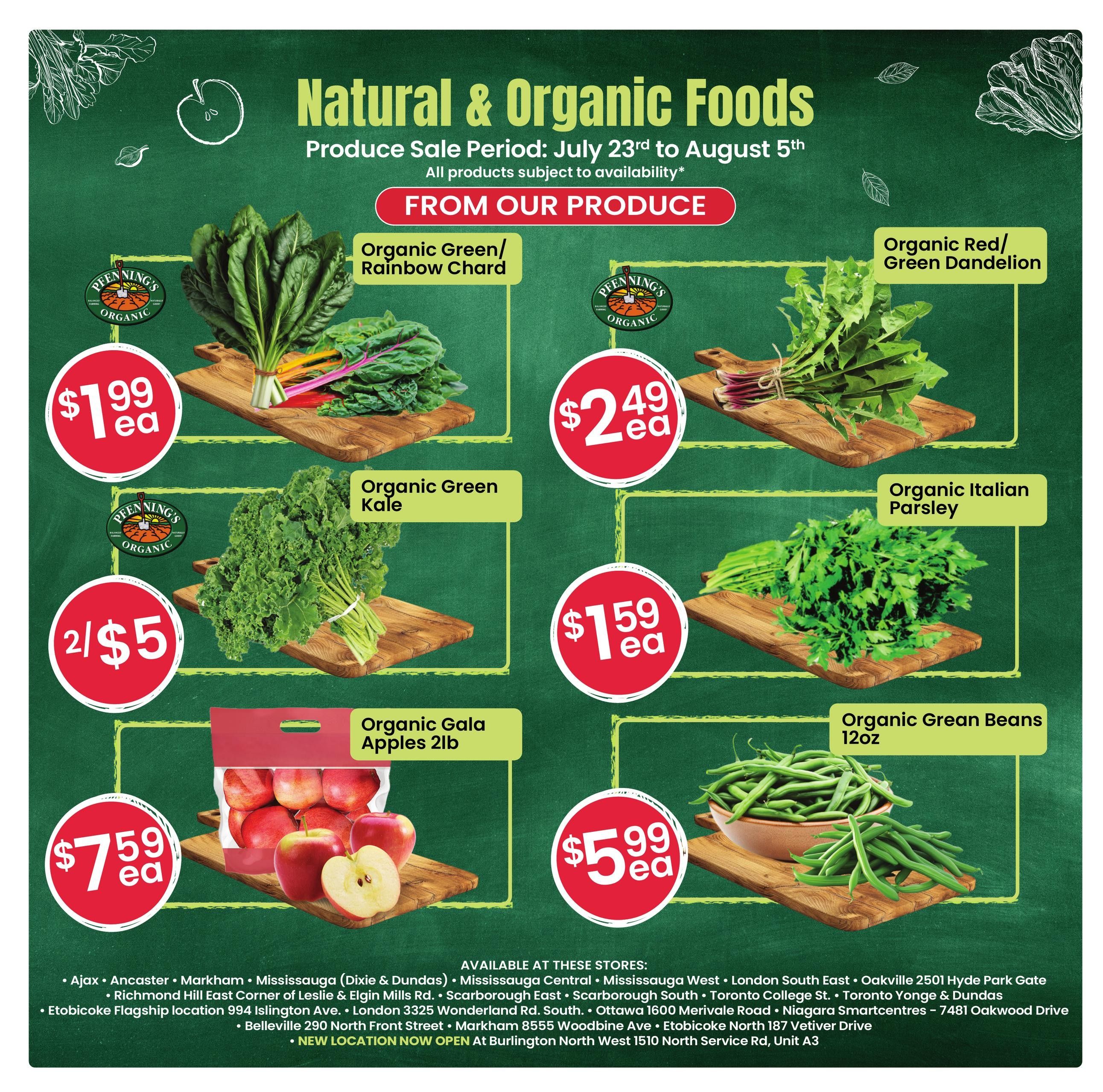 Healthy Planet Flyer July 23 to August 19