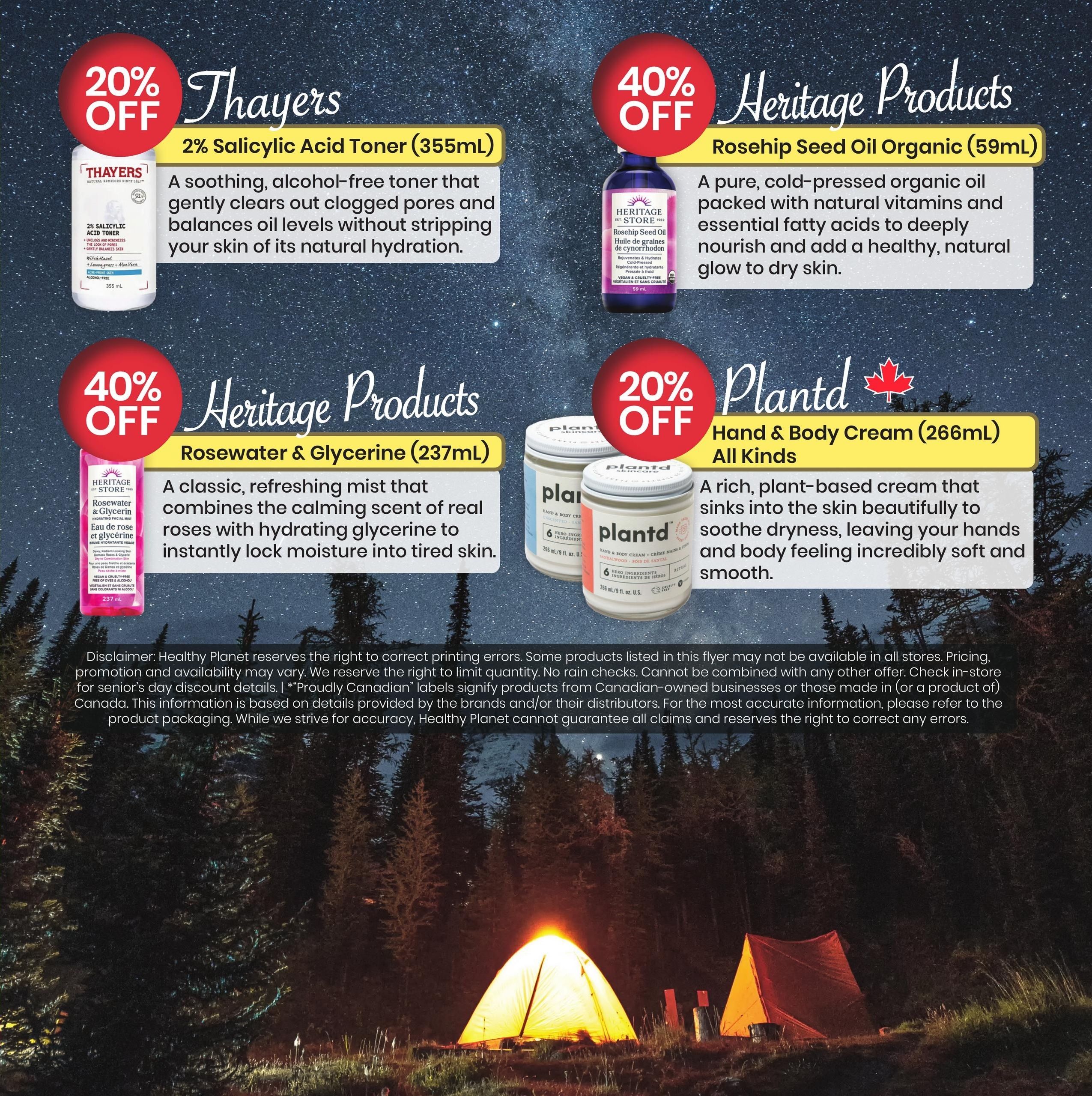 Healthy Planet Flyer July 23 to August 5