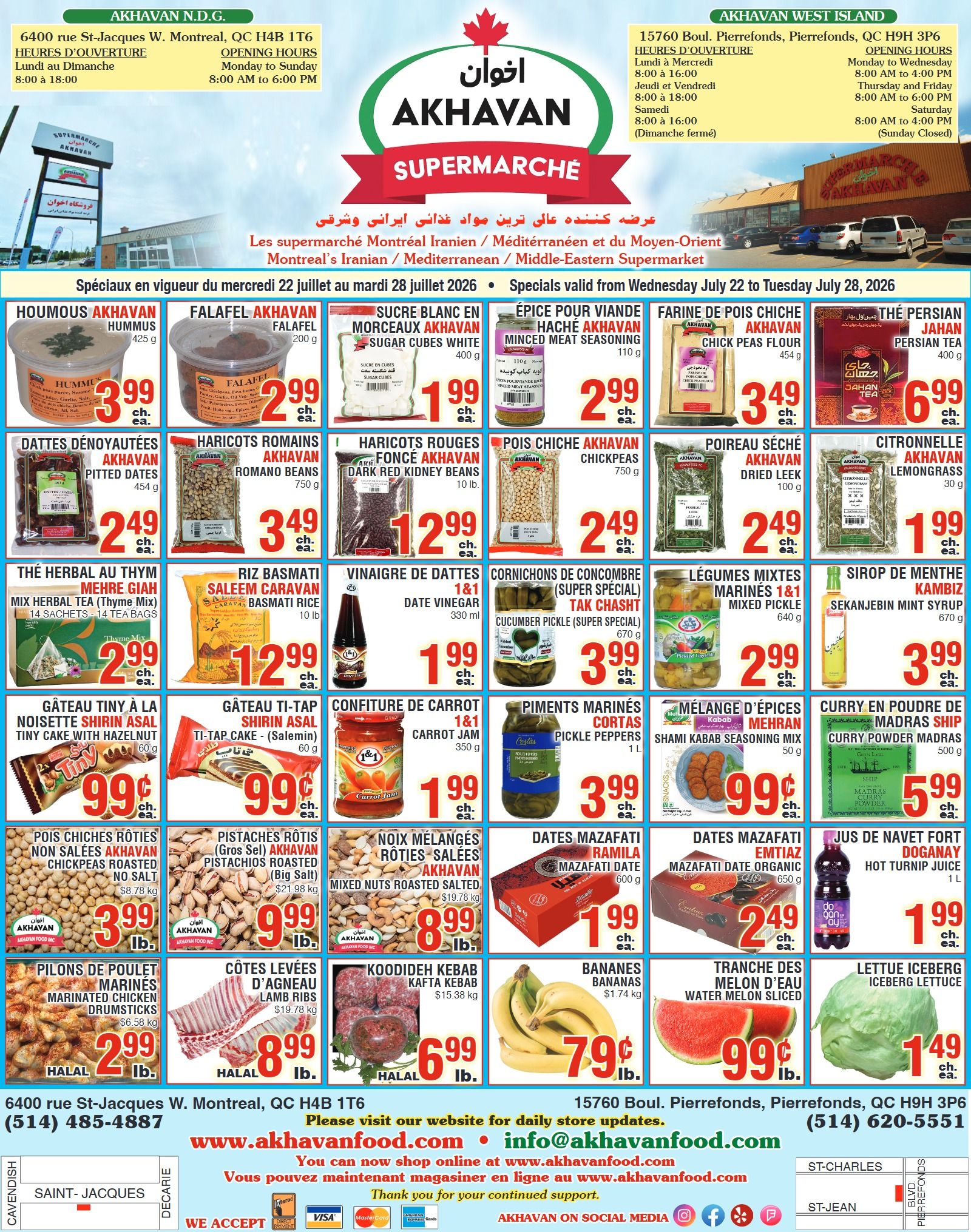 Akhavan Supermarche Flyer July 22 to 28