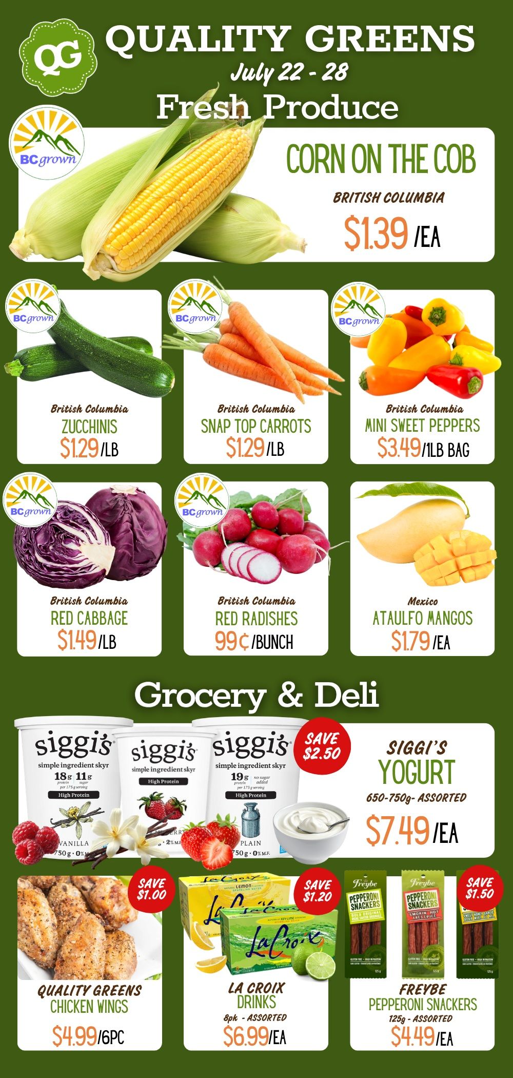 Quality Greens Flyer July 22 to 28