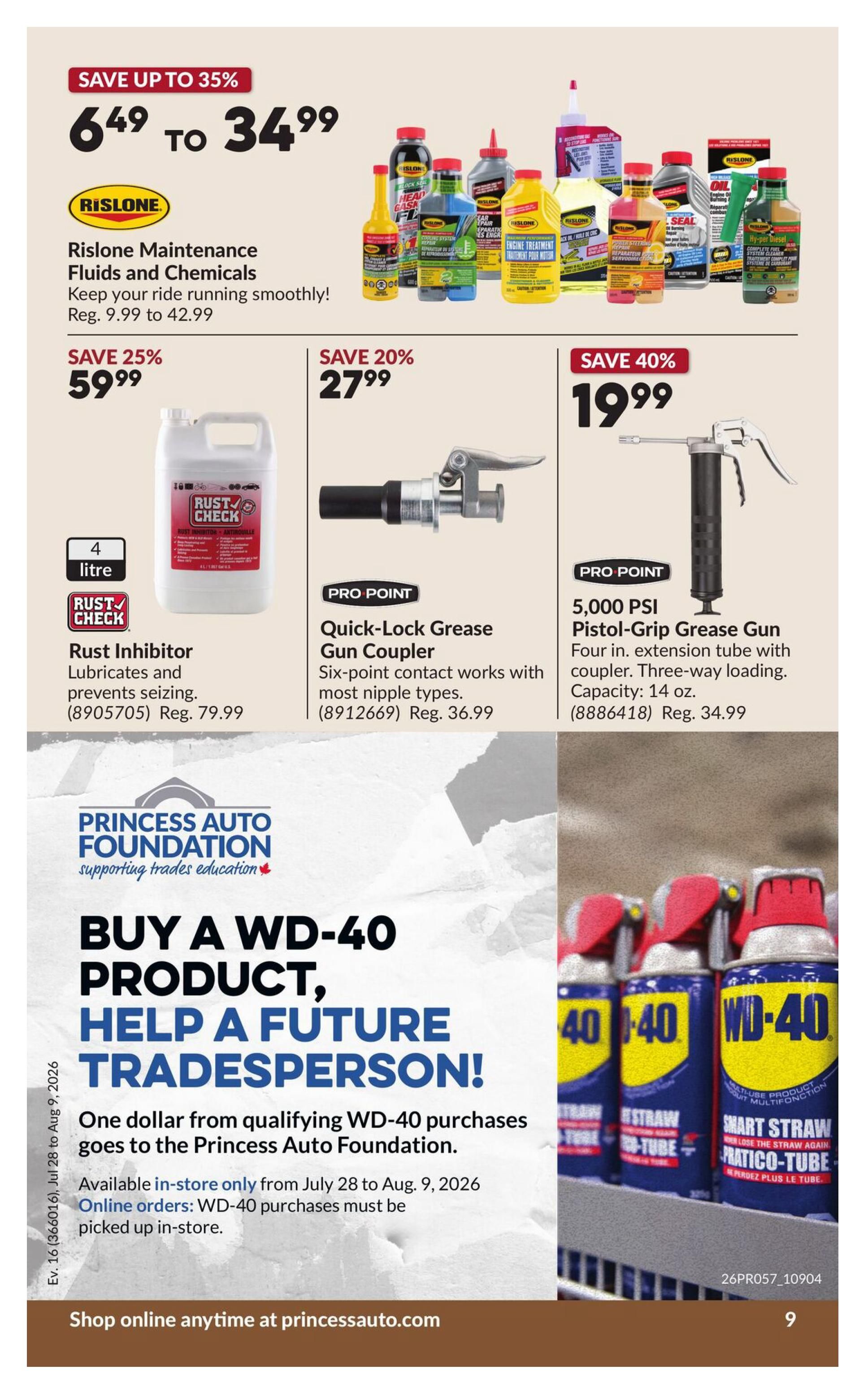 Princess Auto Flyer July 28 to August 9
