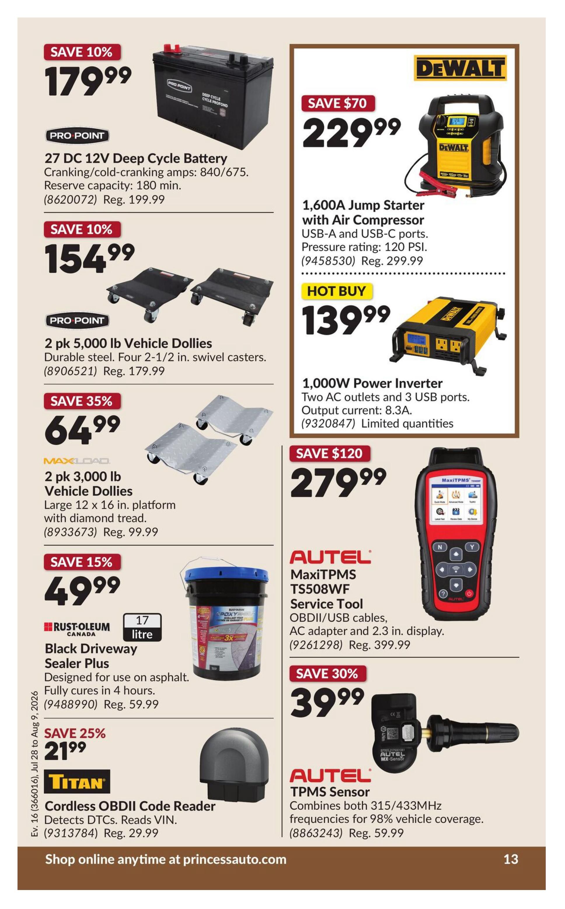 Princess Auto Flyer July 28 to August 9