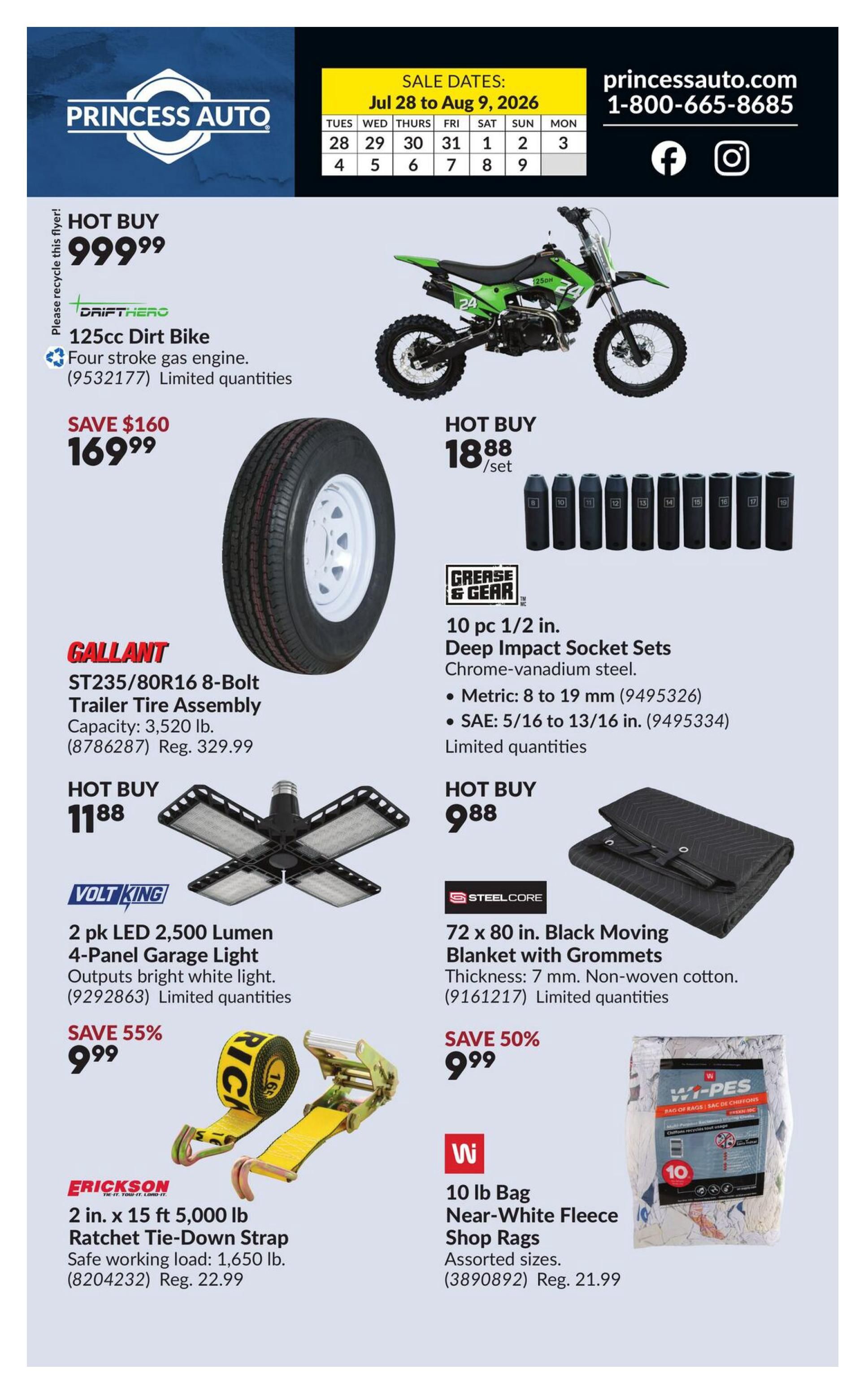 Princess Auto Flyer July 28 to August 9