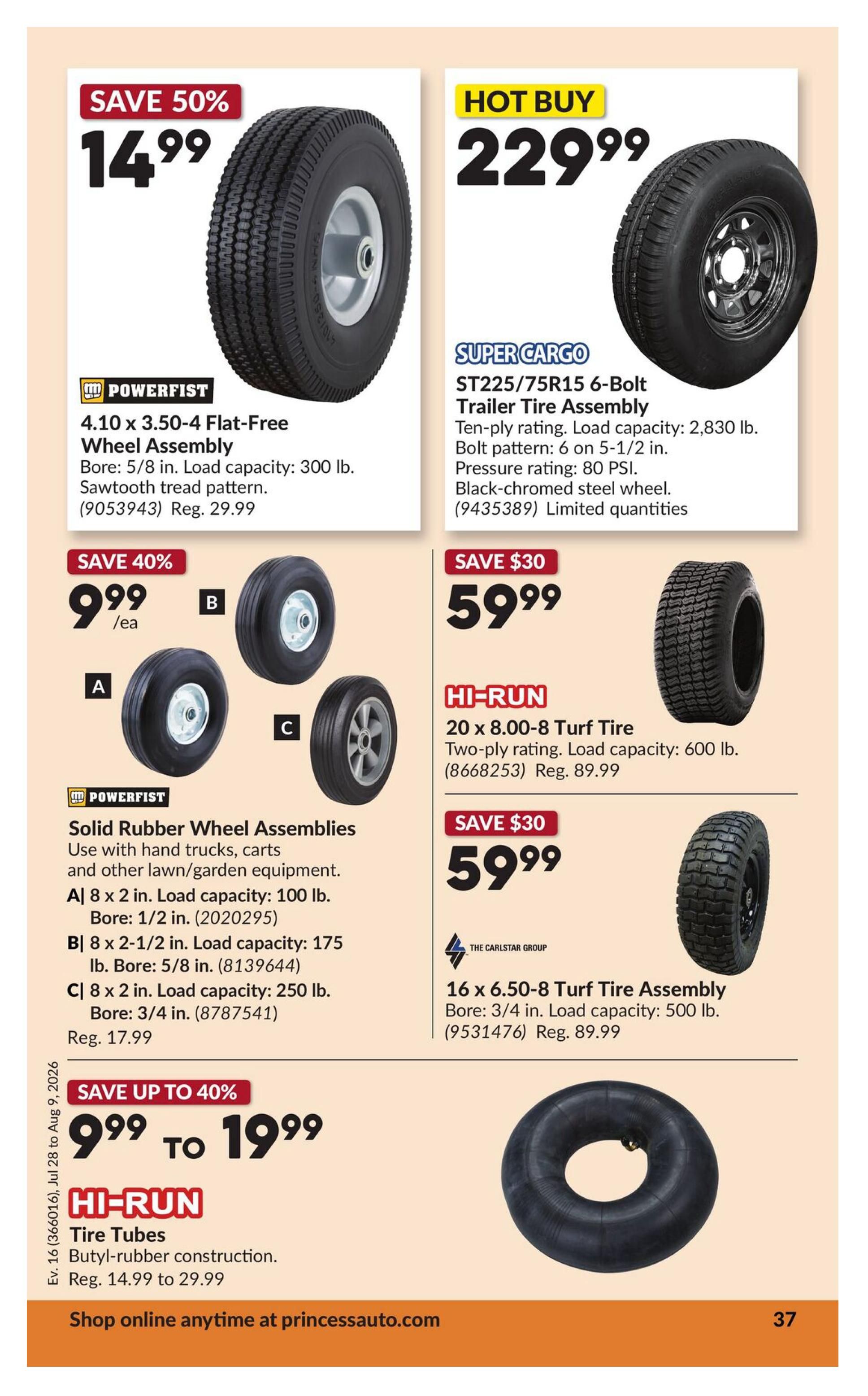 Princess Auto Flyer July 28 to August 9