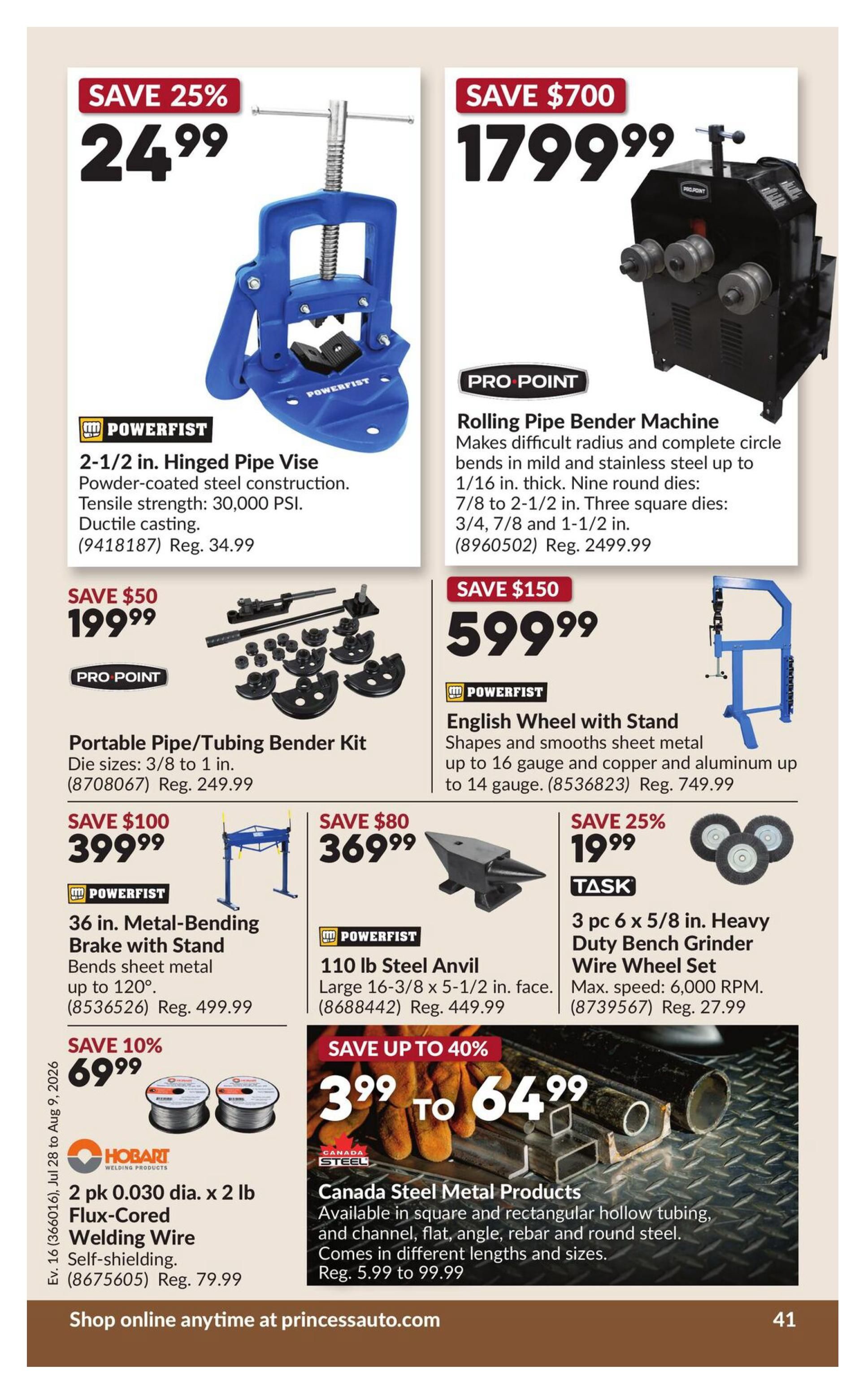 Princess Auto Flyer July 28 to August 9