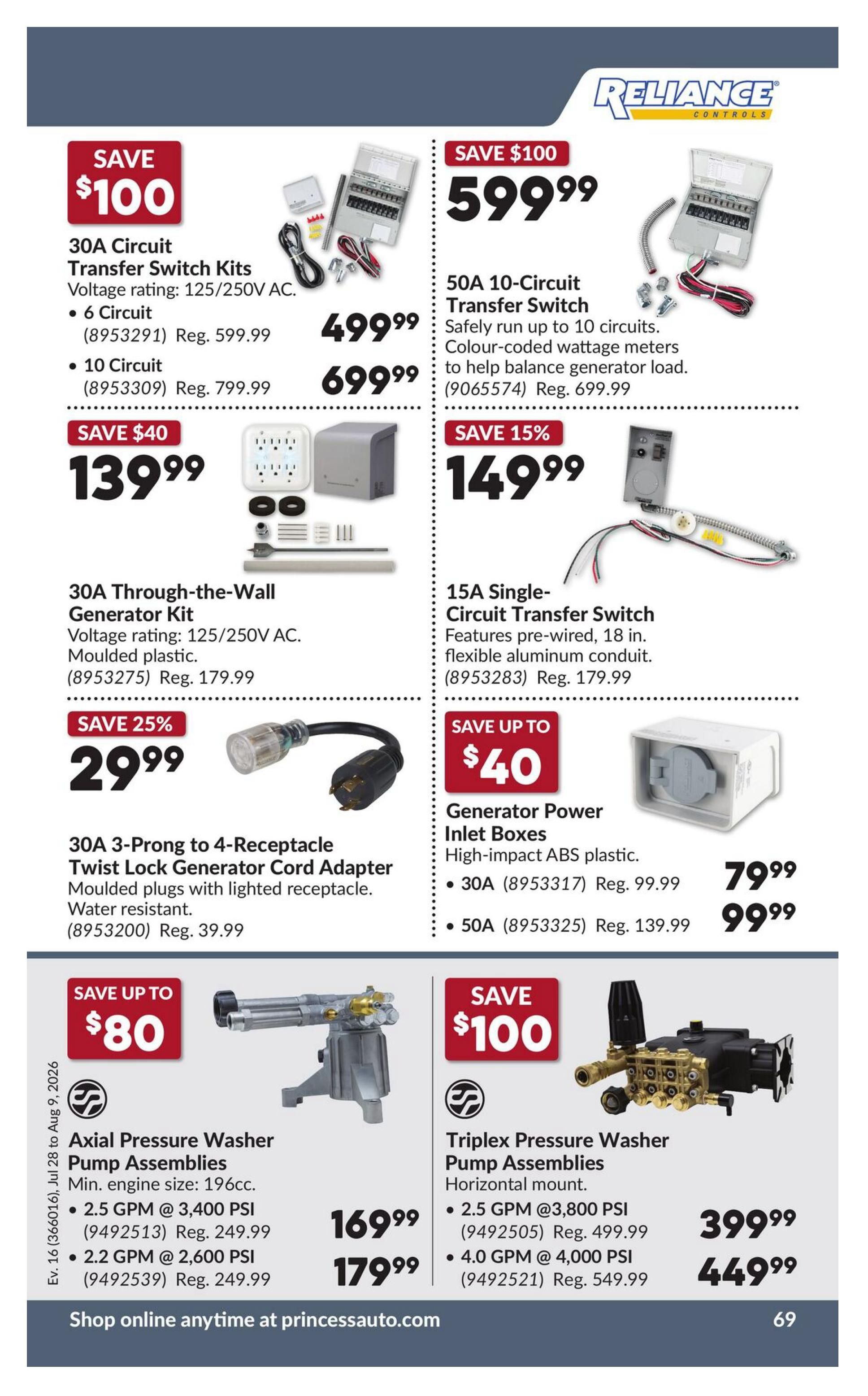 Princess Auto Flyer July 28 to August 9