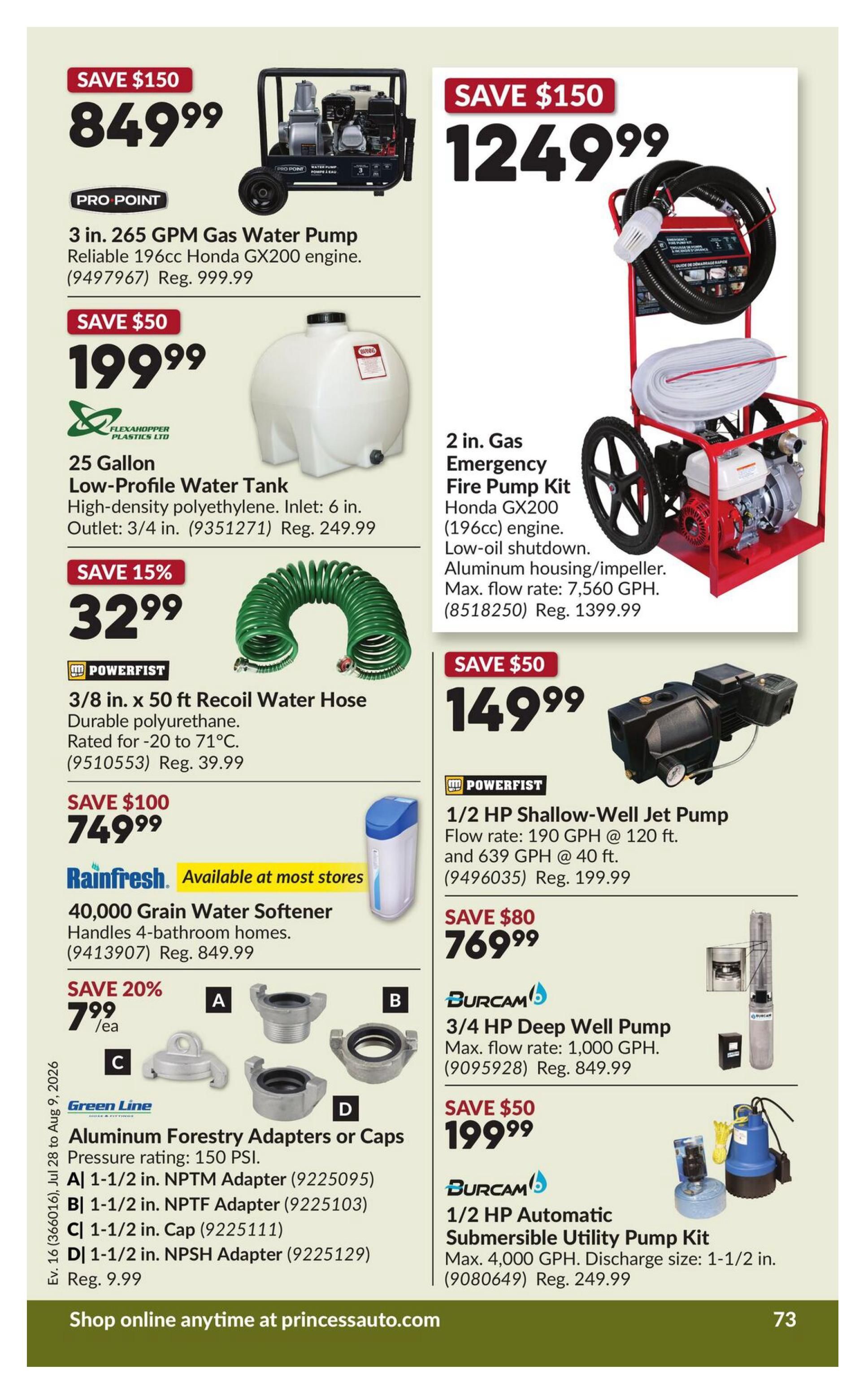 Princess Auto Flyer July 28 to August 9