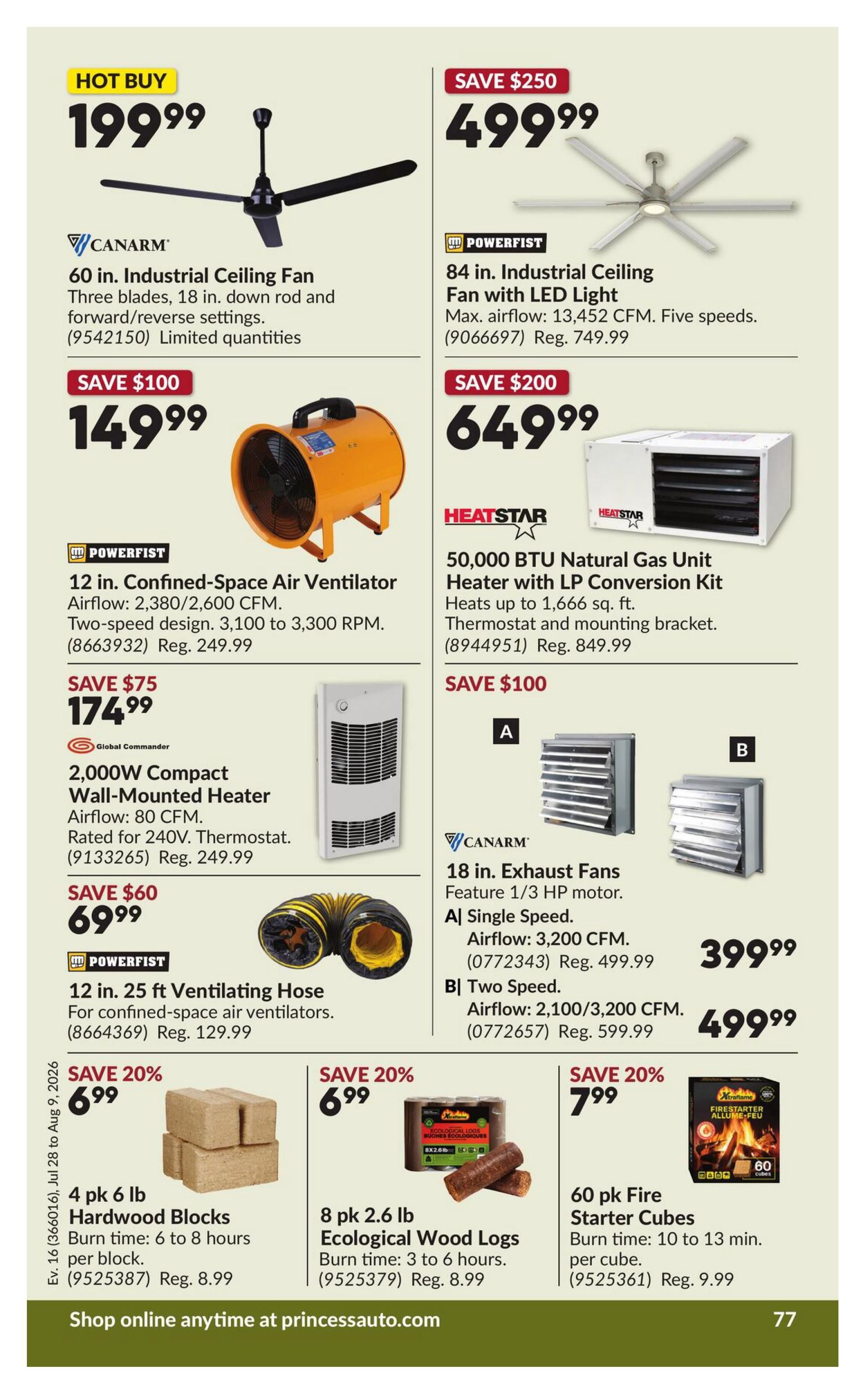 Princess Auto Flyer July 28 to August 9