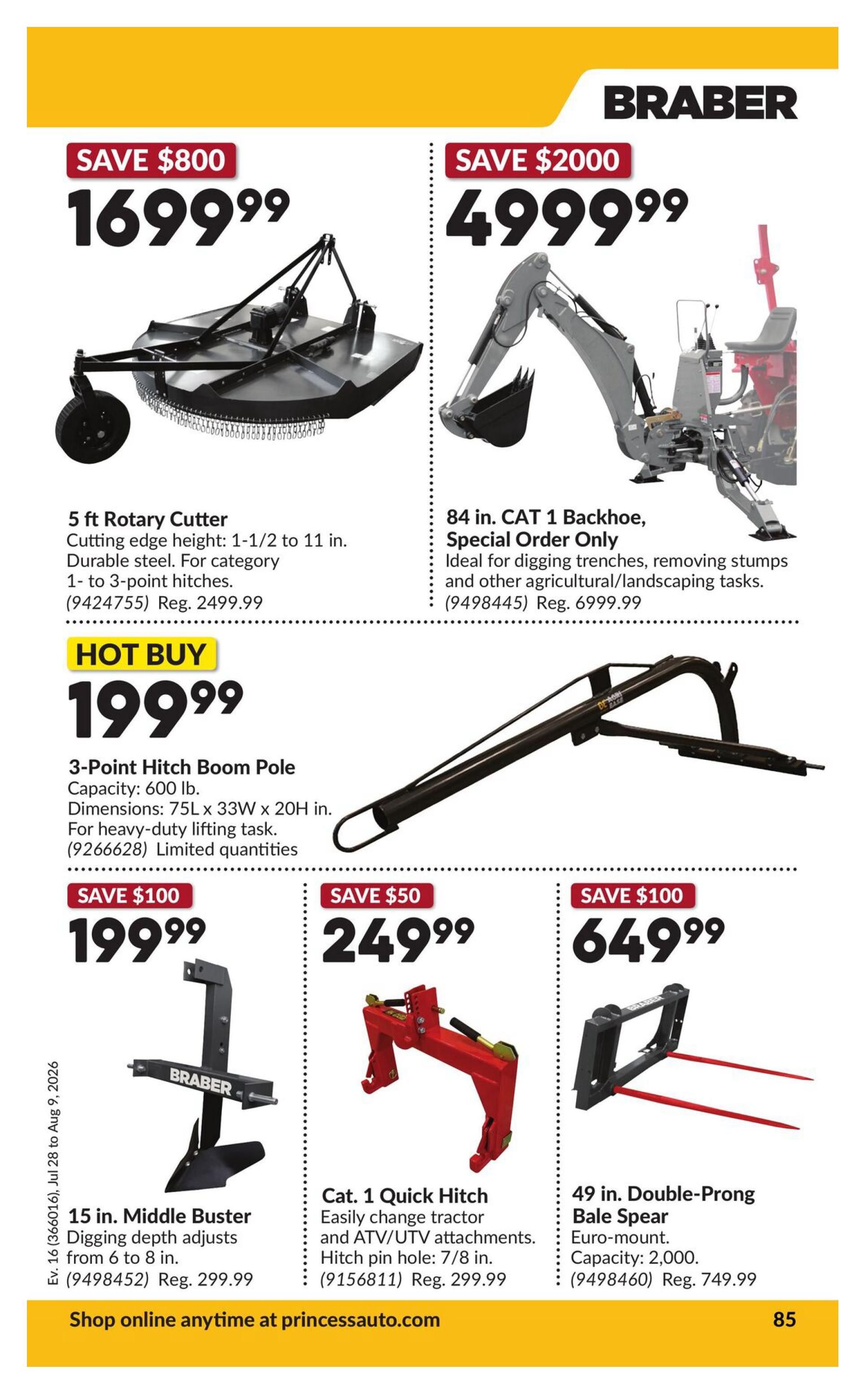 Princess Auto Flyer July 28 to August 9