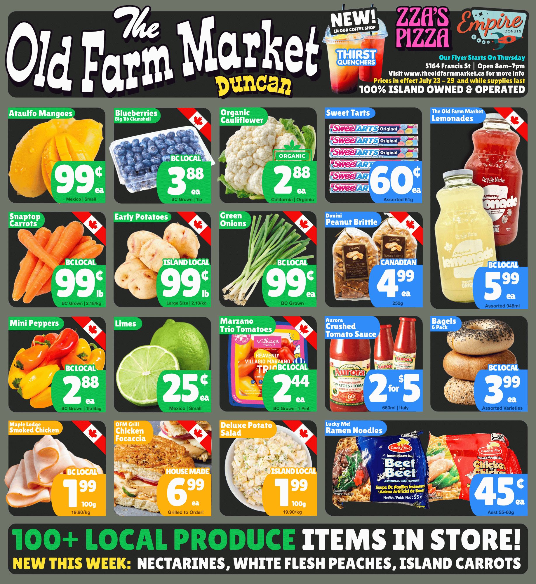 The Old Farm Market (Duncan) Flyer July 23 to 29