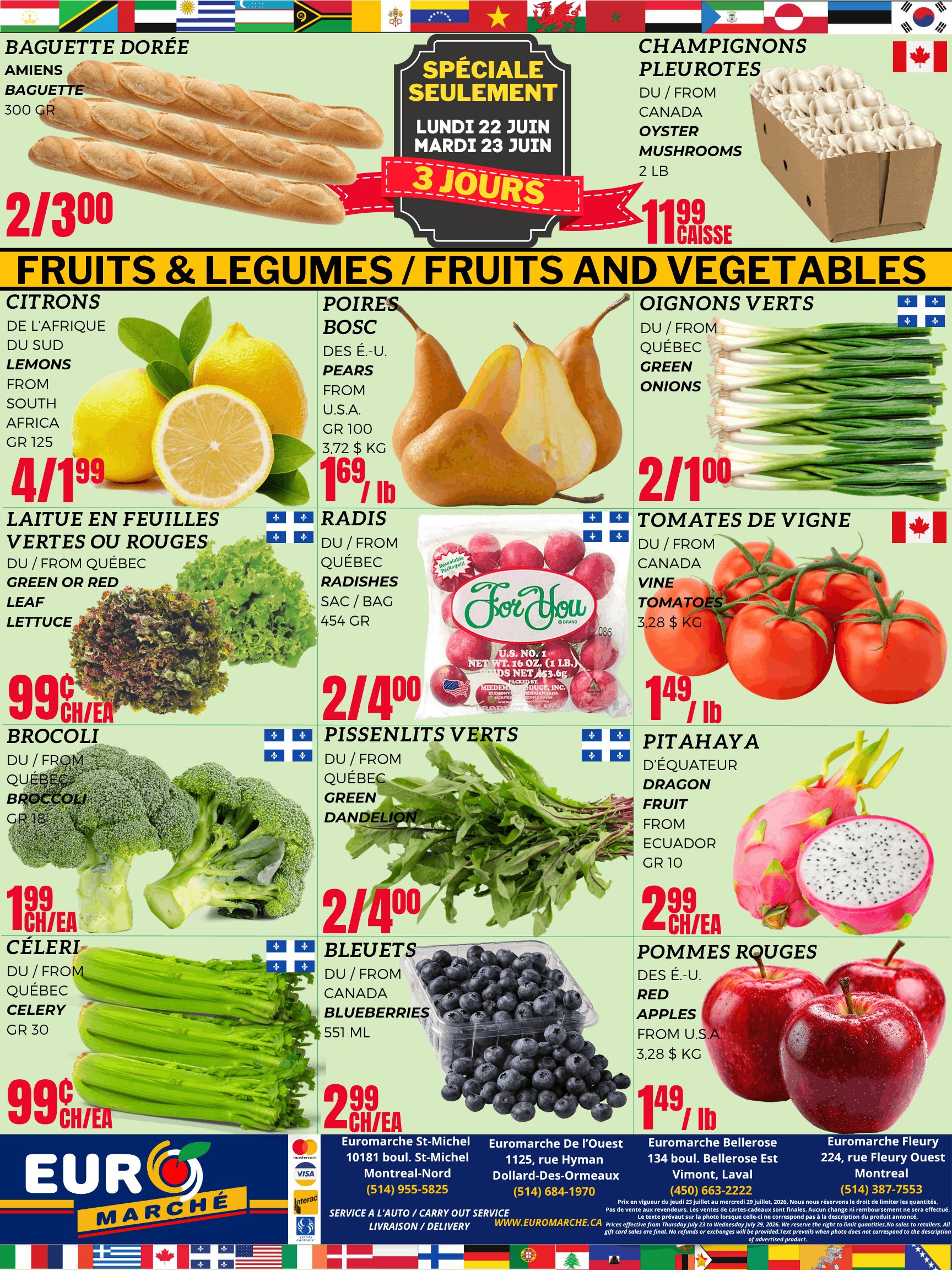 Euro Marche Flyer July 23 to 29