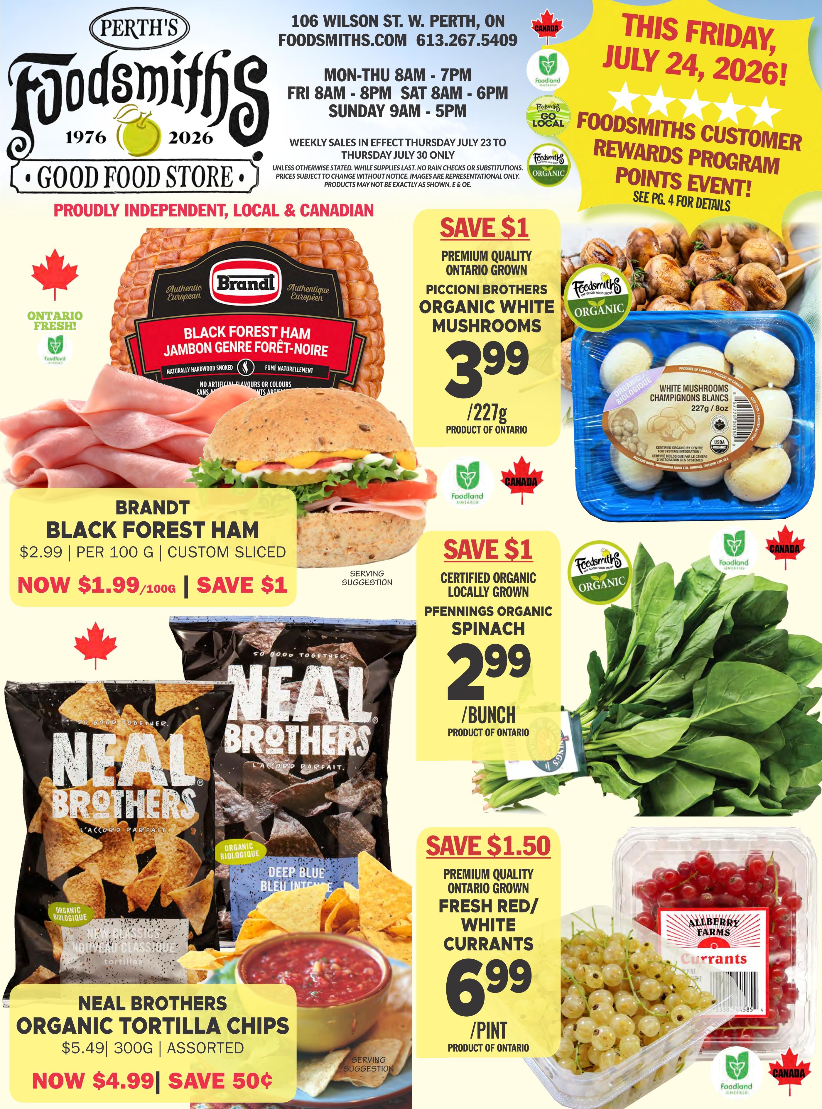 Foodsmiths Flyer July 23 to 30