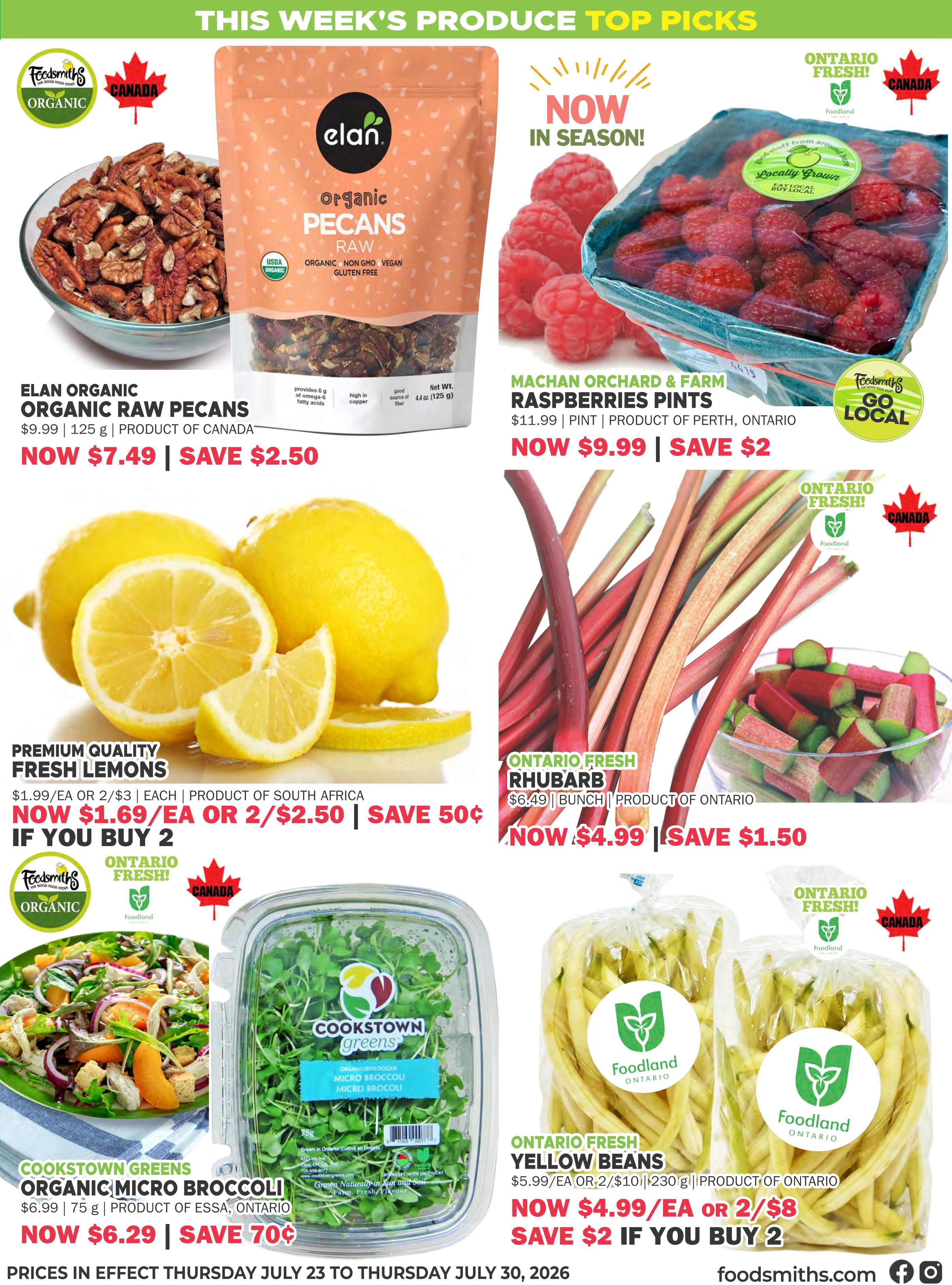Foodsmiths Flyer July 23 to 30