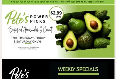 Pete's Fine Foods Flyer July 23 to 29