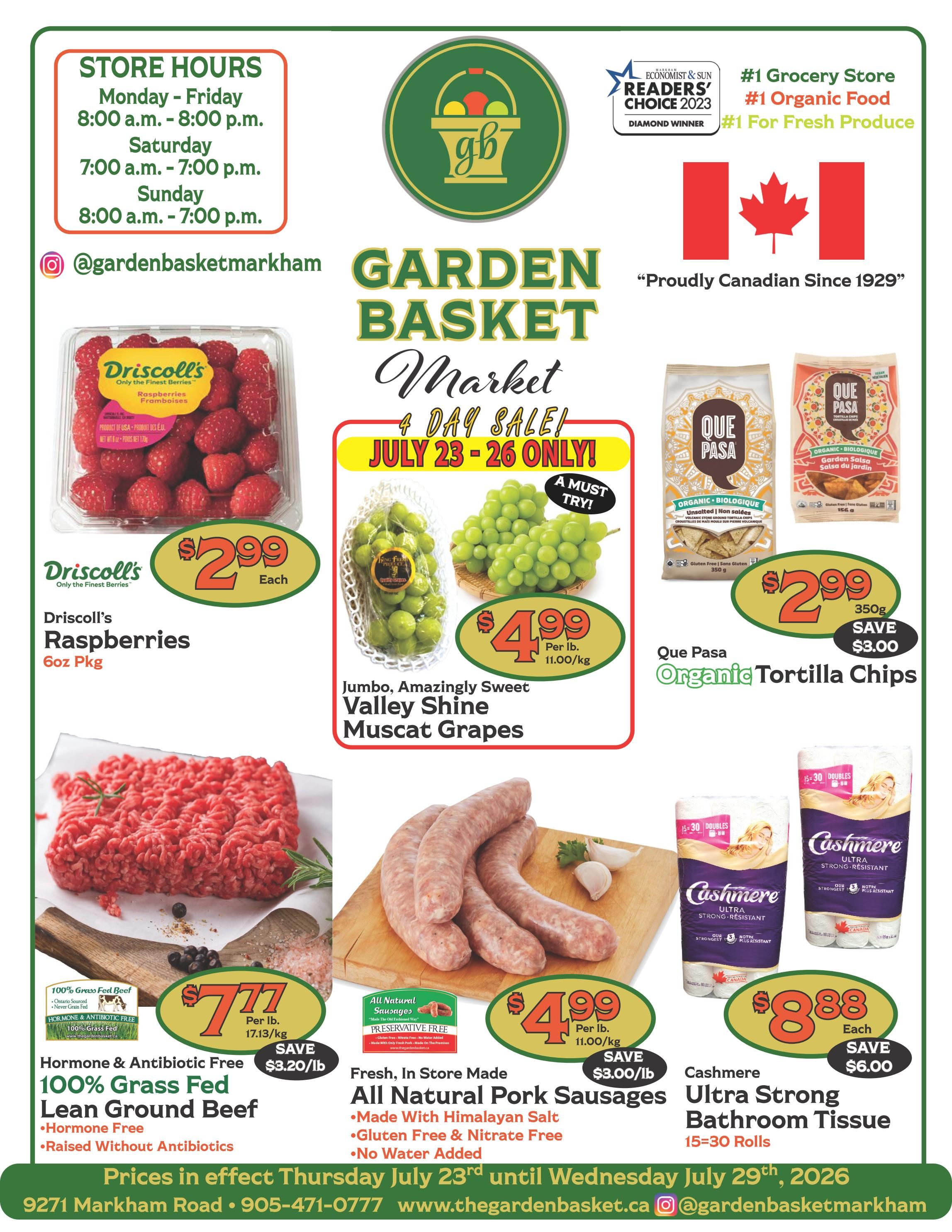 The Garden Basket Flyer July 23 to 29