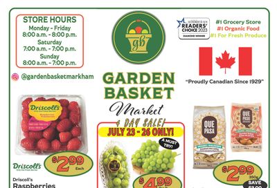 The Garden Basket Flyer July 23 to 29