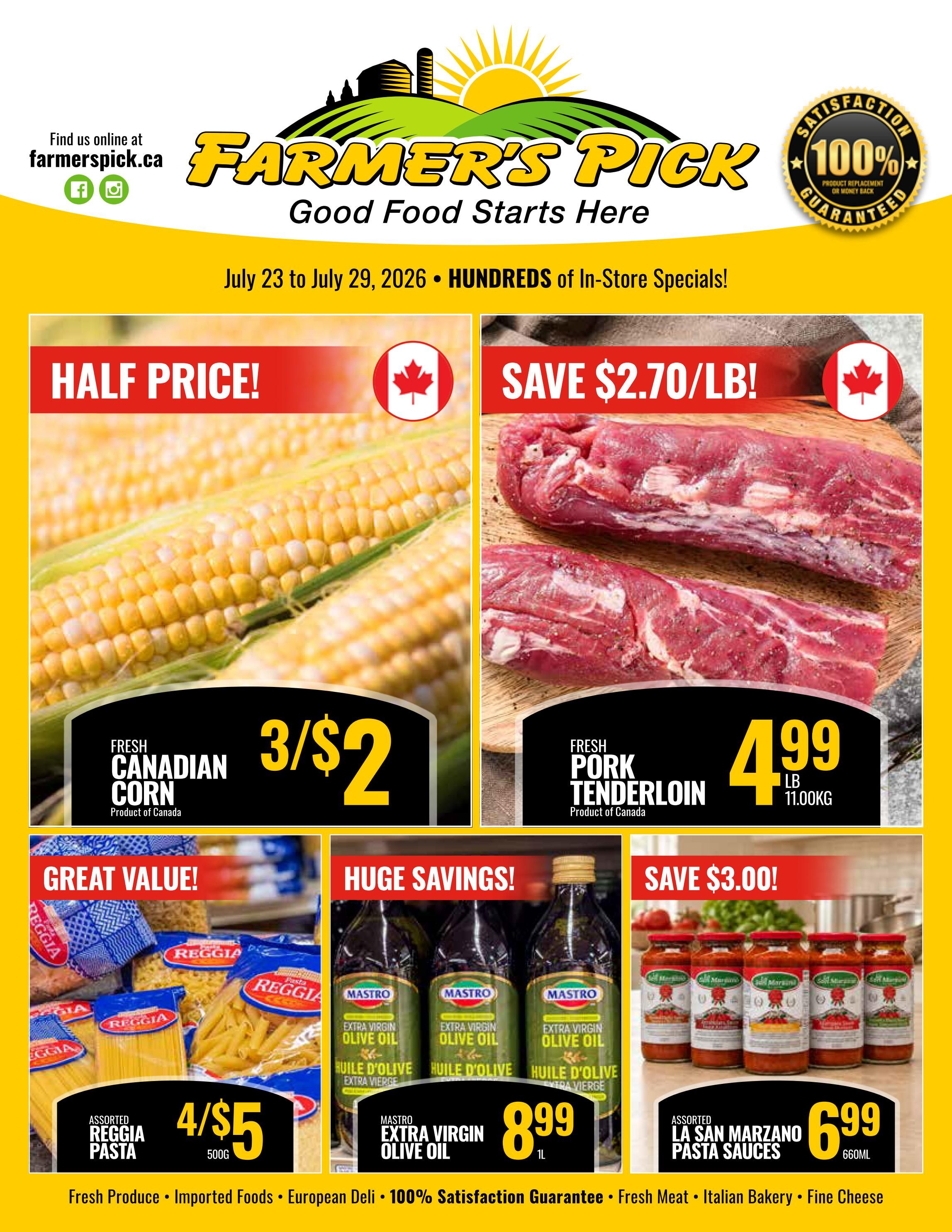 Farmer's Pick Flyer July 23 to 29