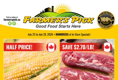 Farmer's Pick Flyer July 23 to 29