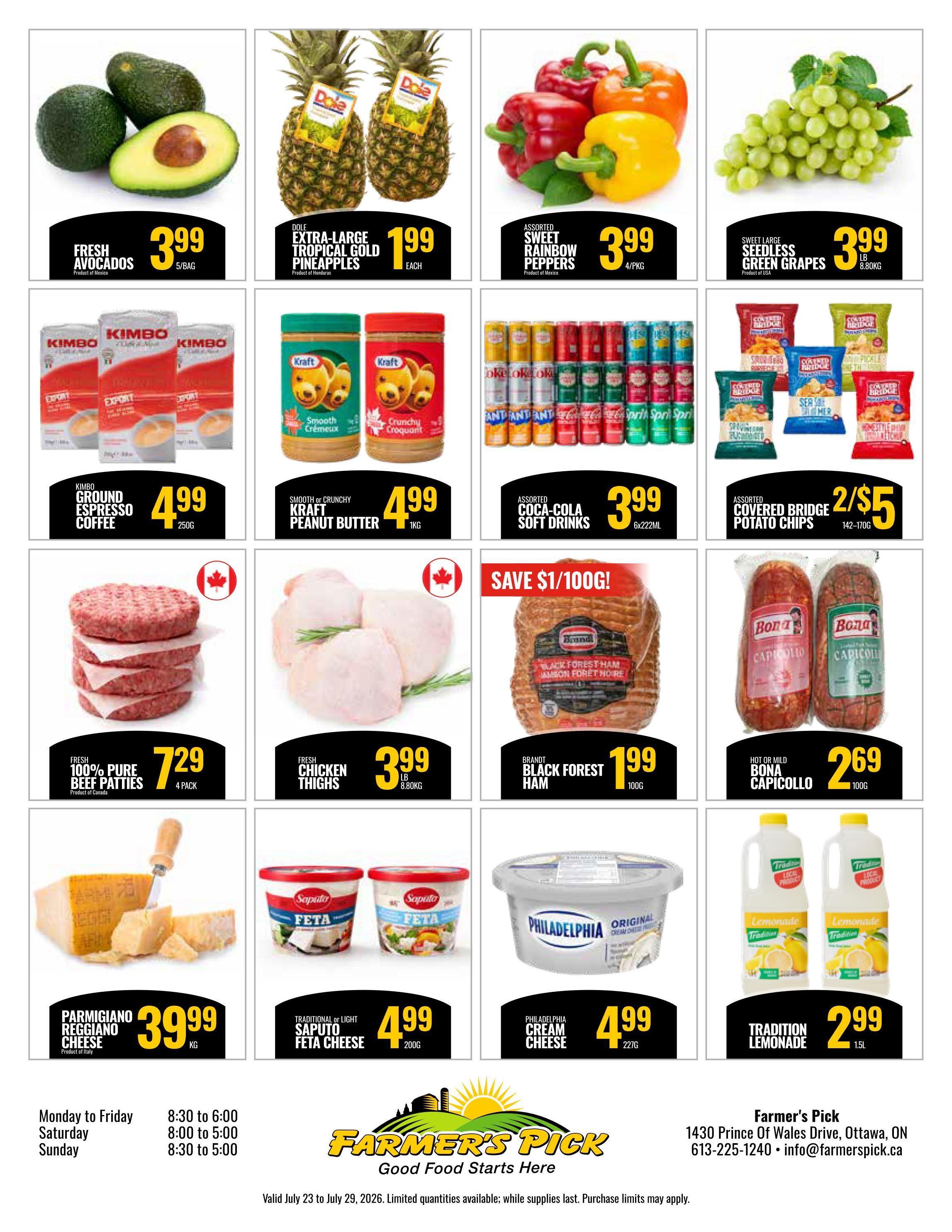 Farmer's Pick Flyer July 23 to 29