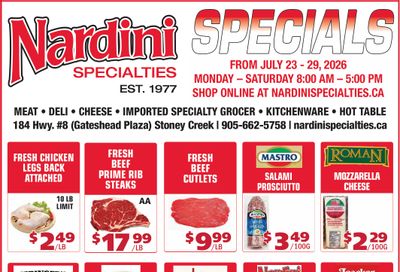 Nardini Specialties Flyer July 23 to 29