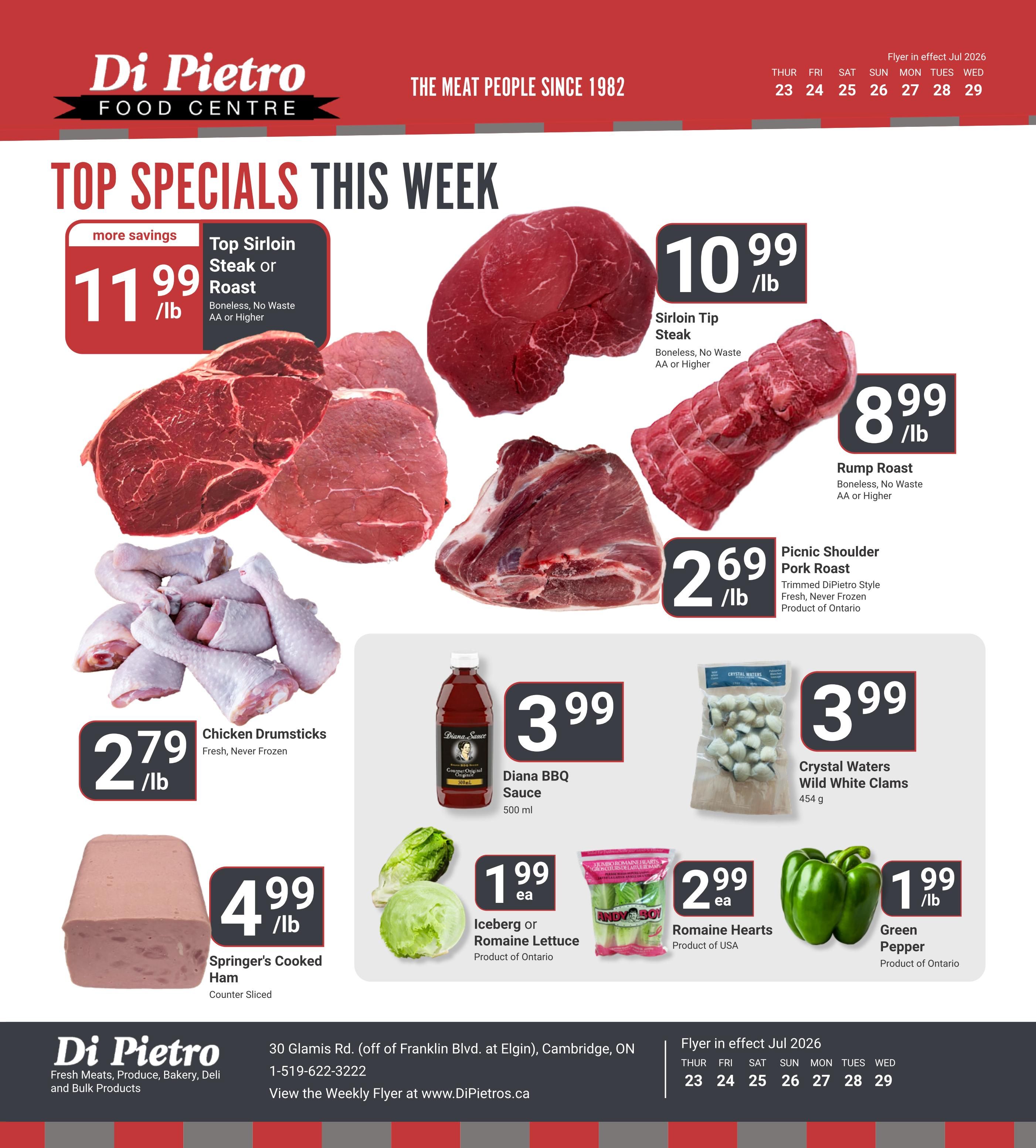 Di Pietro Food Centre Flyer July 23 to 29