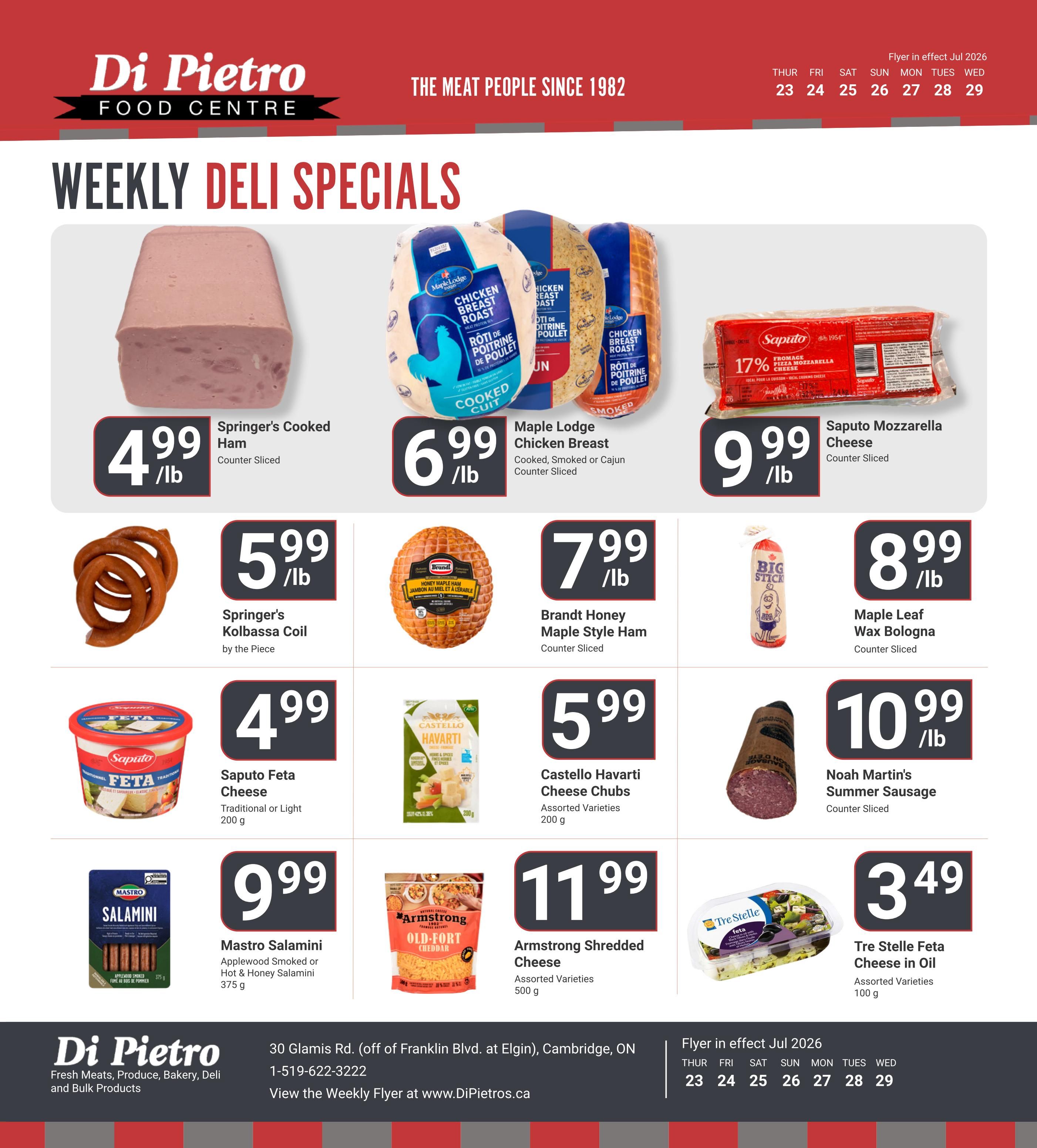 Di Pietro Food Centre Flyer July 23 to 29
