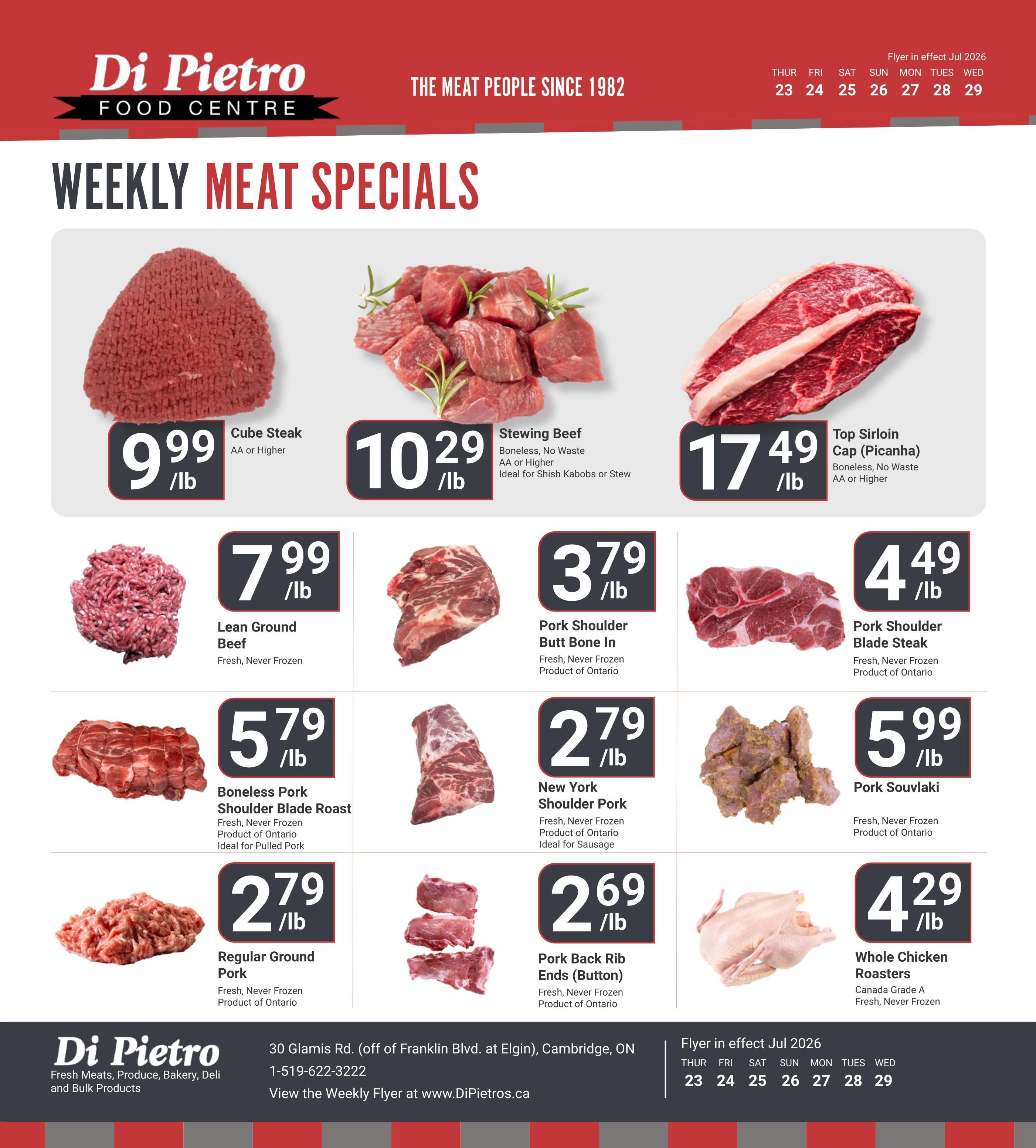 Di Pietro Food Centre Flyer July 23 to 29