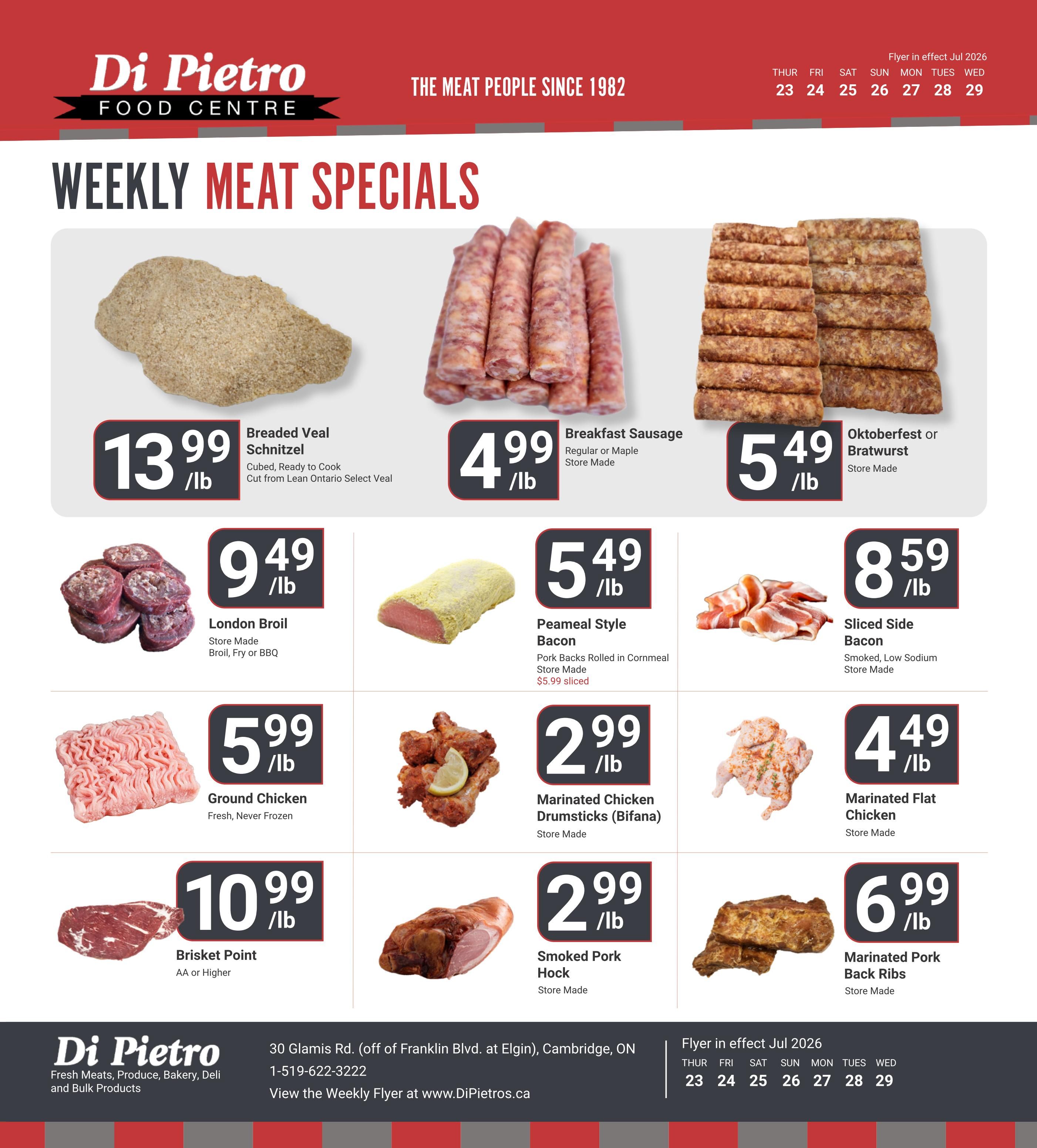 Di Pietro Food Centre Flyer July 23 to 29