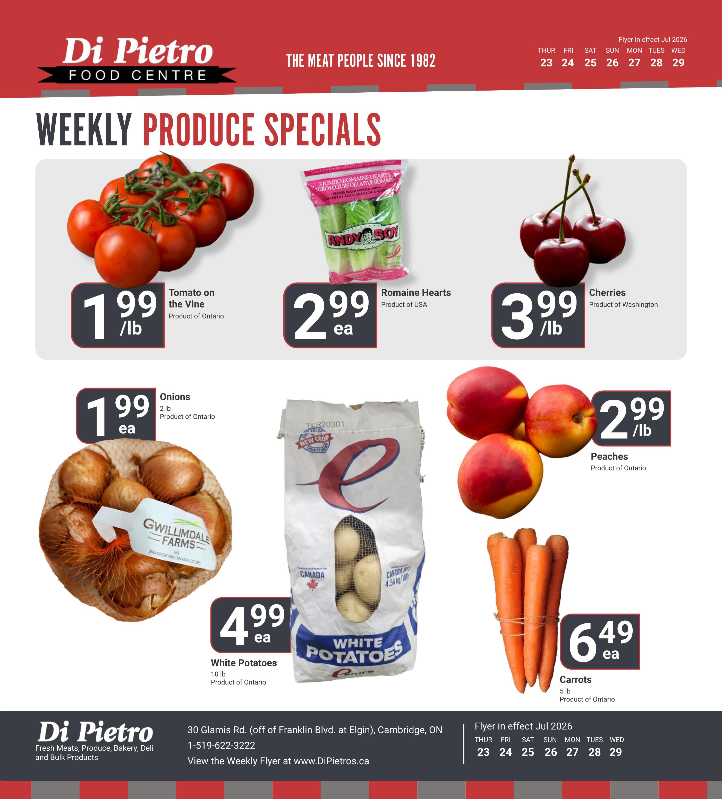 Di Pietro Food Centre Flyer July 23 to 29