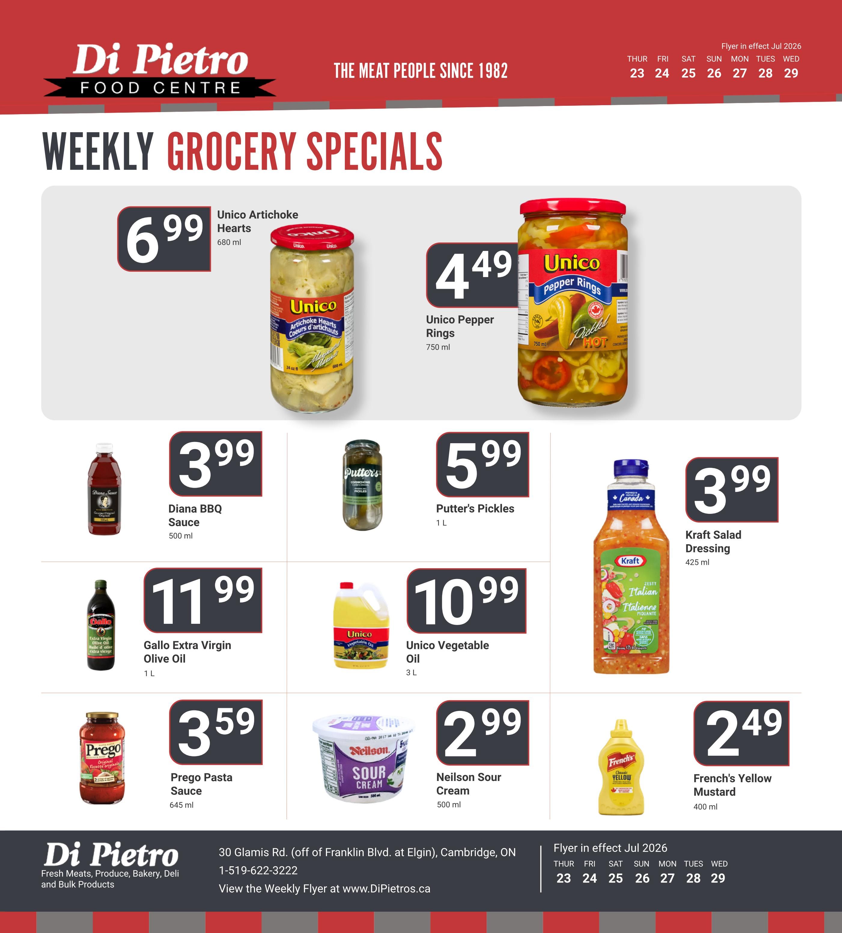 Di Pietro Food Centre Flyer July 23 to 29