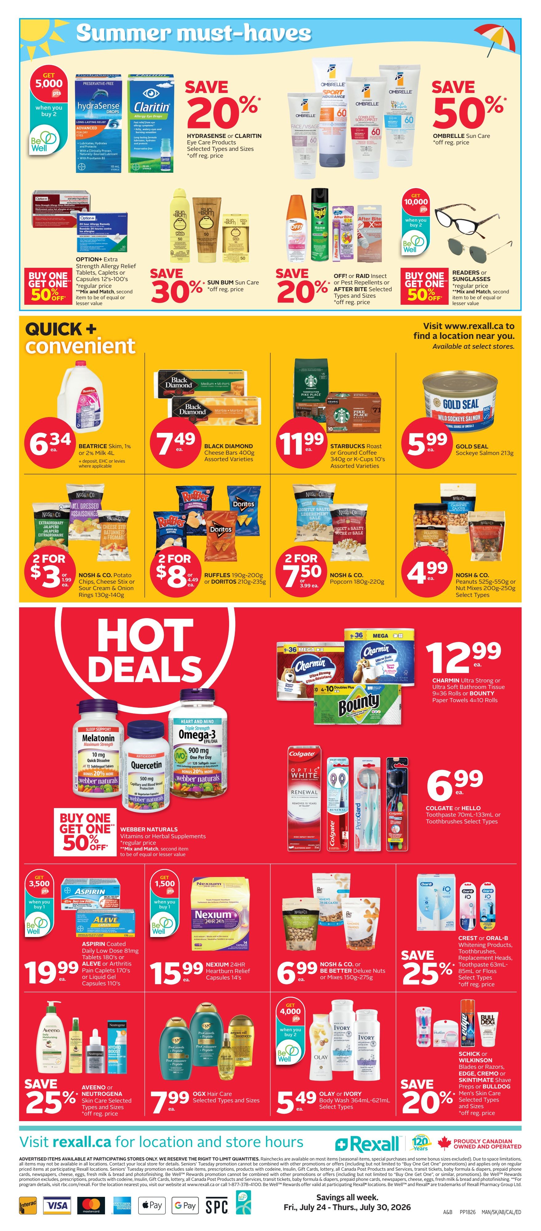 Rexall (AB, SK, MB) Flyer July 24 to 30