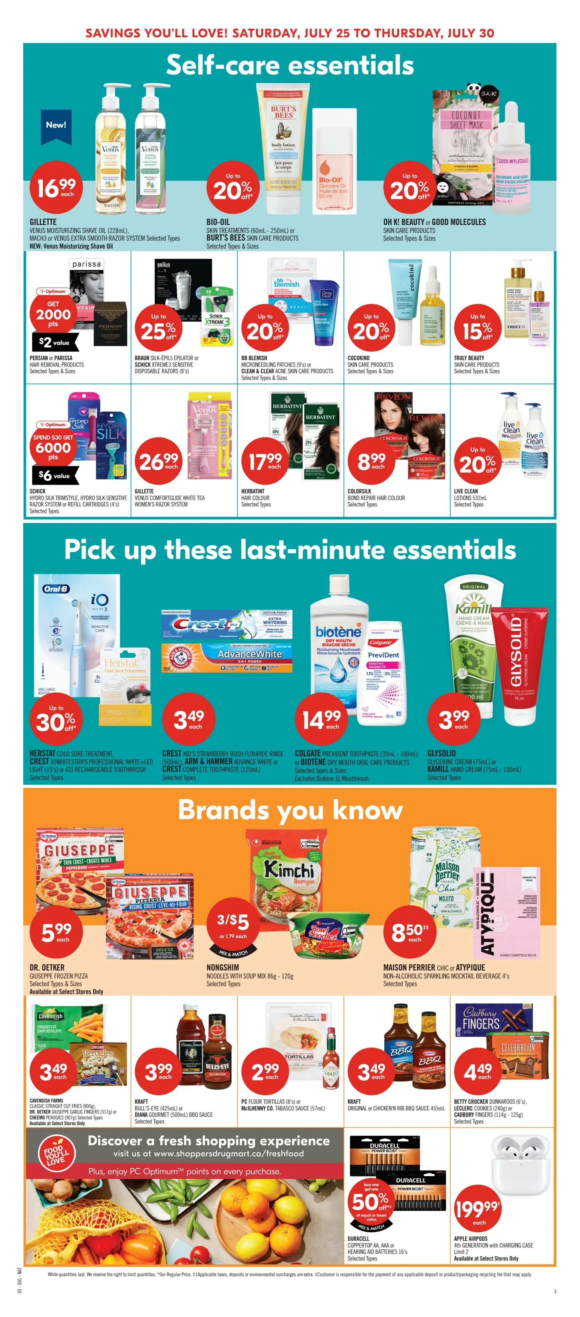 Shoppers Drug Mart (ON) Flyer July 25 to 30