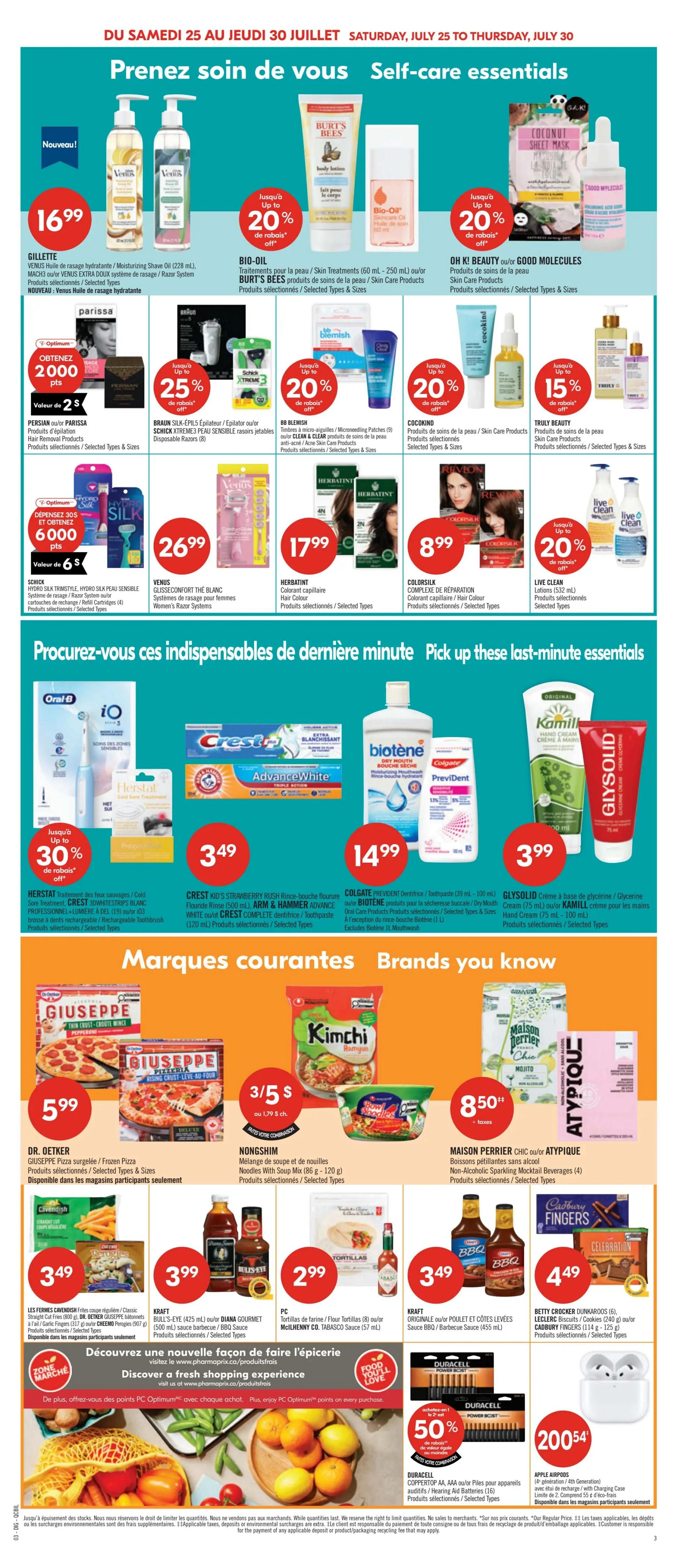 Pharmaprix Flyer July 25 to 30