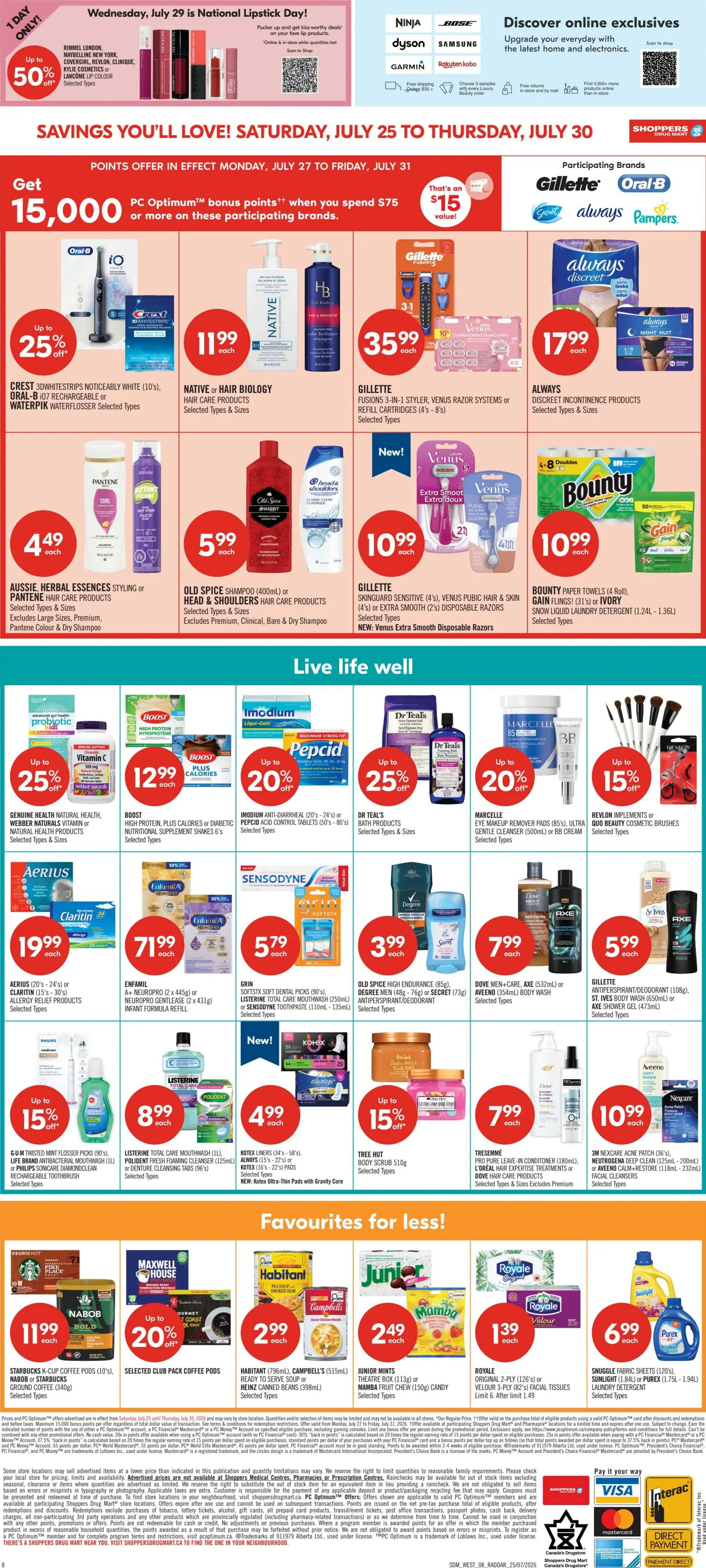 Shoppers Drug Mart (West) Flyer July 25 to 30