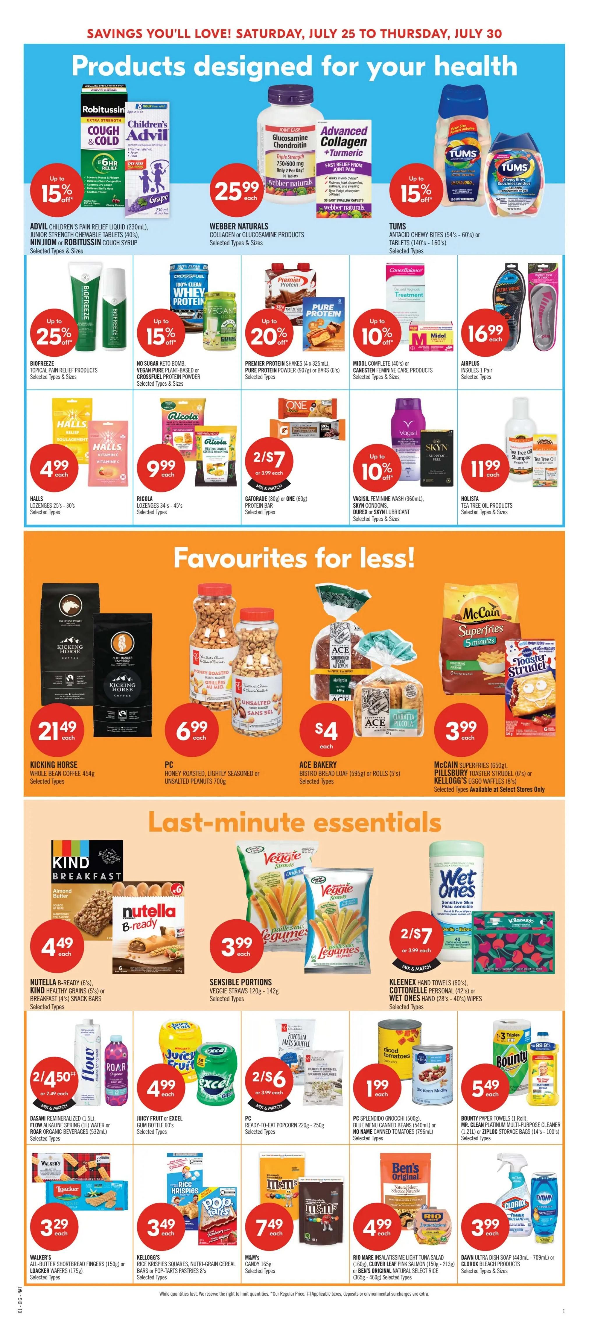 Shoppers Drug Mart (West) Flyer July 25 to 30