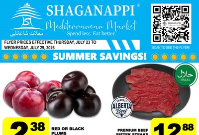 Shaganappi Mediterranean Market Flyer July 23 to 29