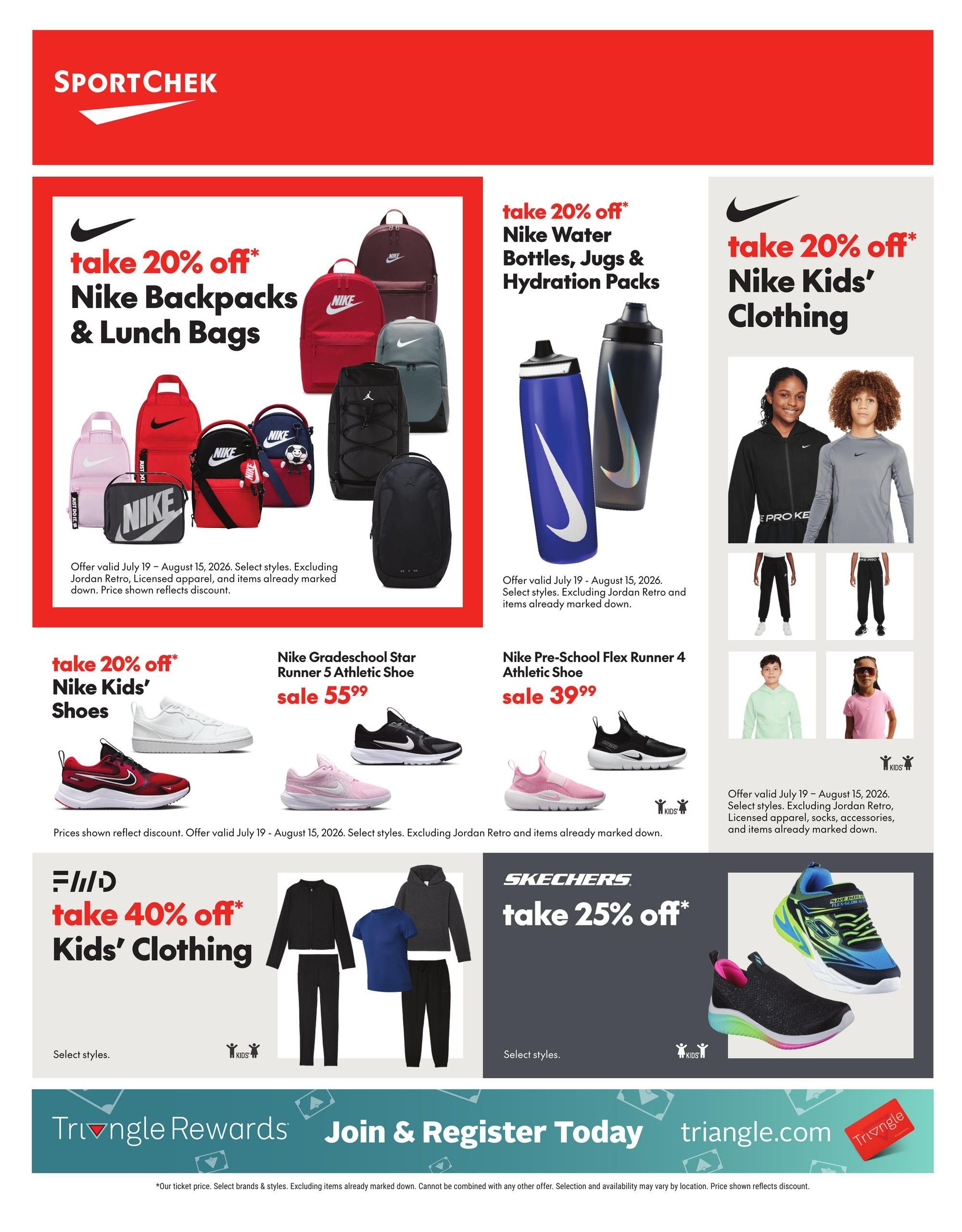 Sport Chek Flyer July 23 to August 12