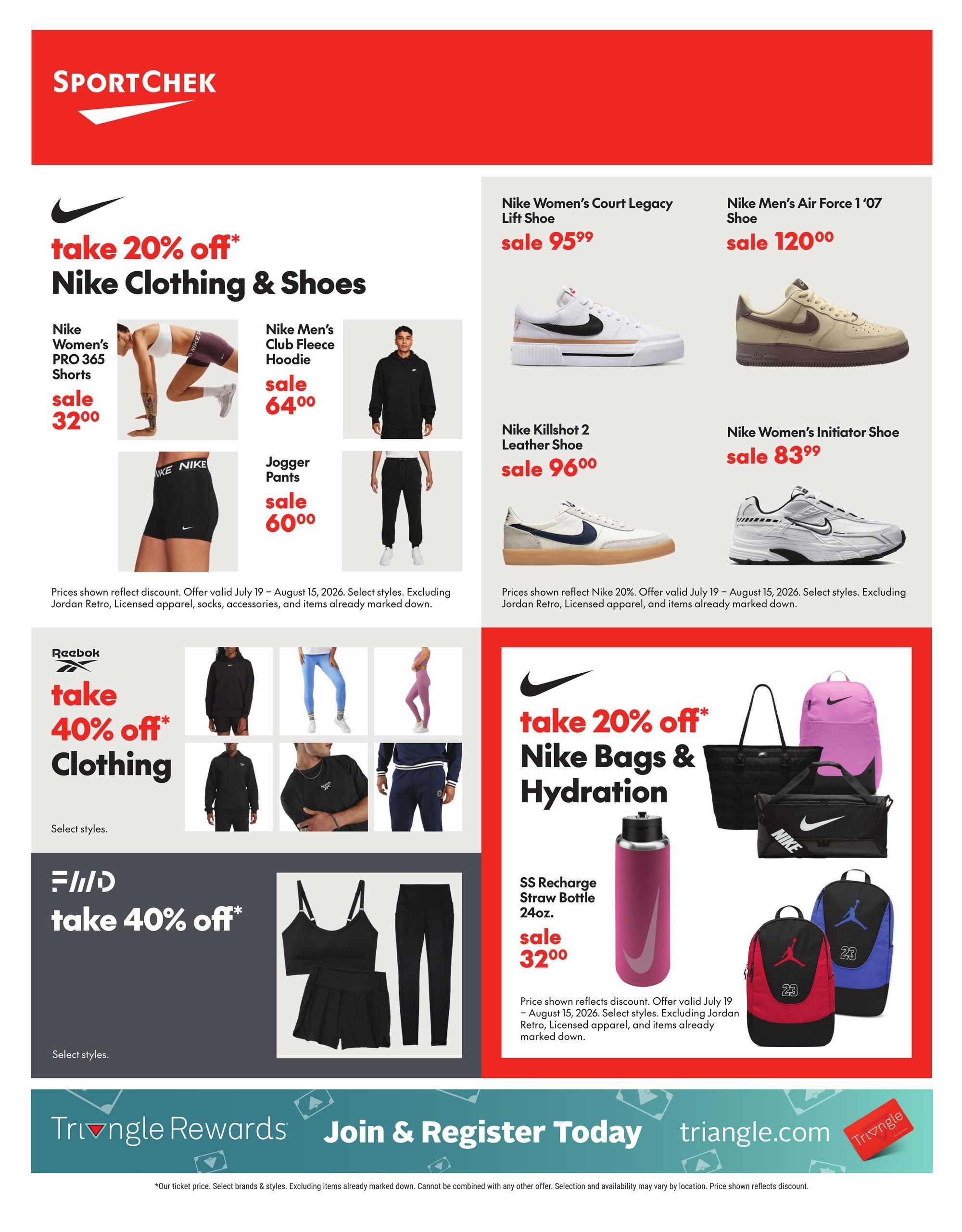 Sport Chek Flyer July 23 to August 12