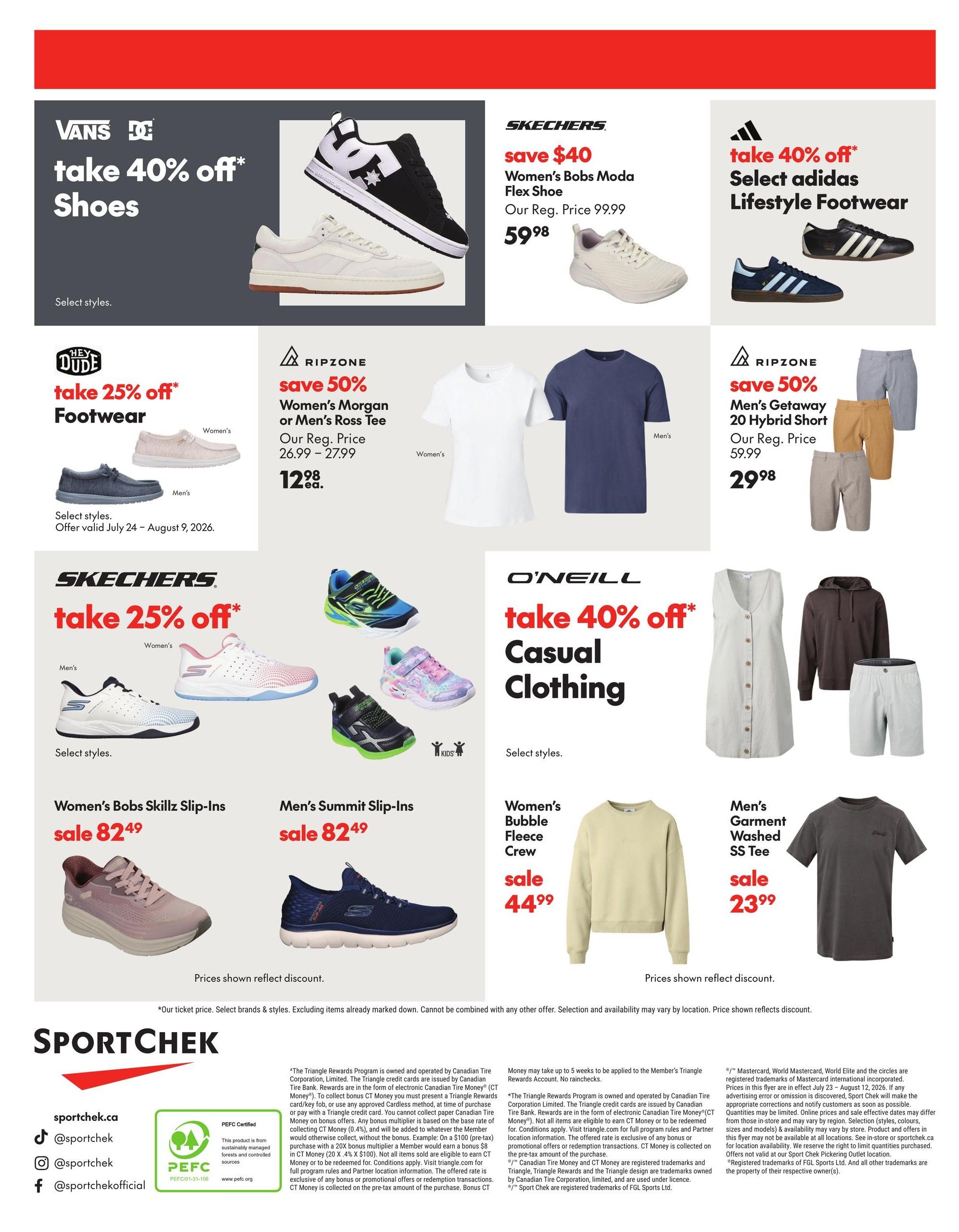 Sport Chek Flyer July 23 to August 12
