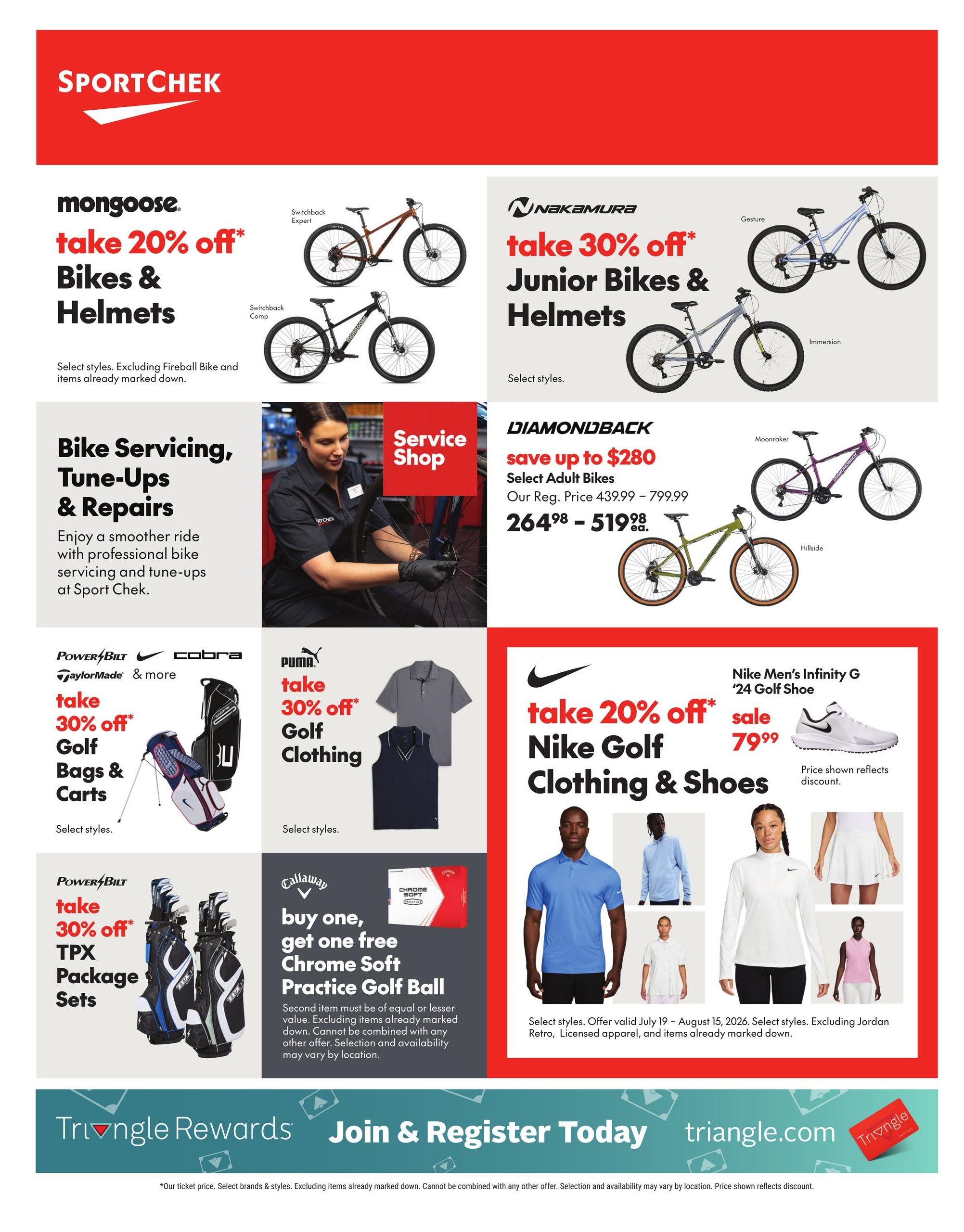 Sport Chek Flyer July 23 to August 12