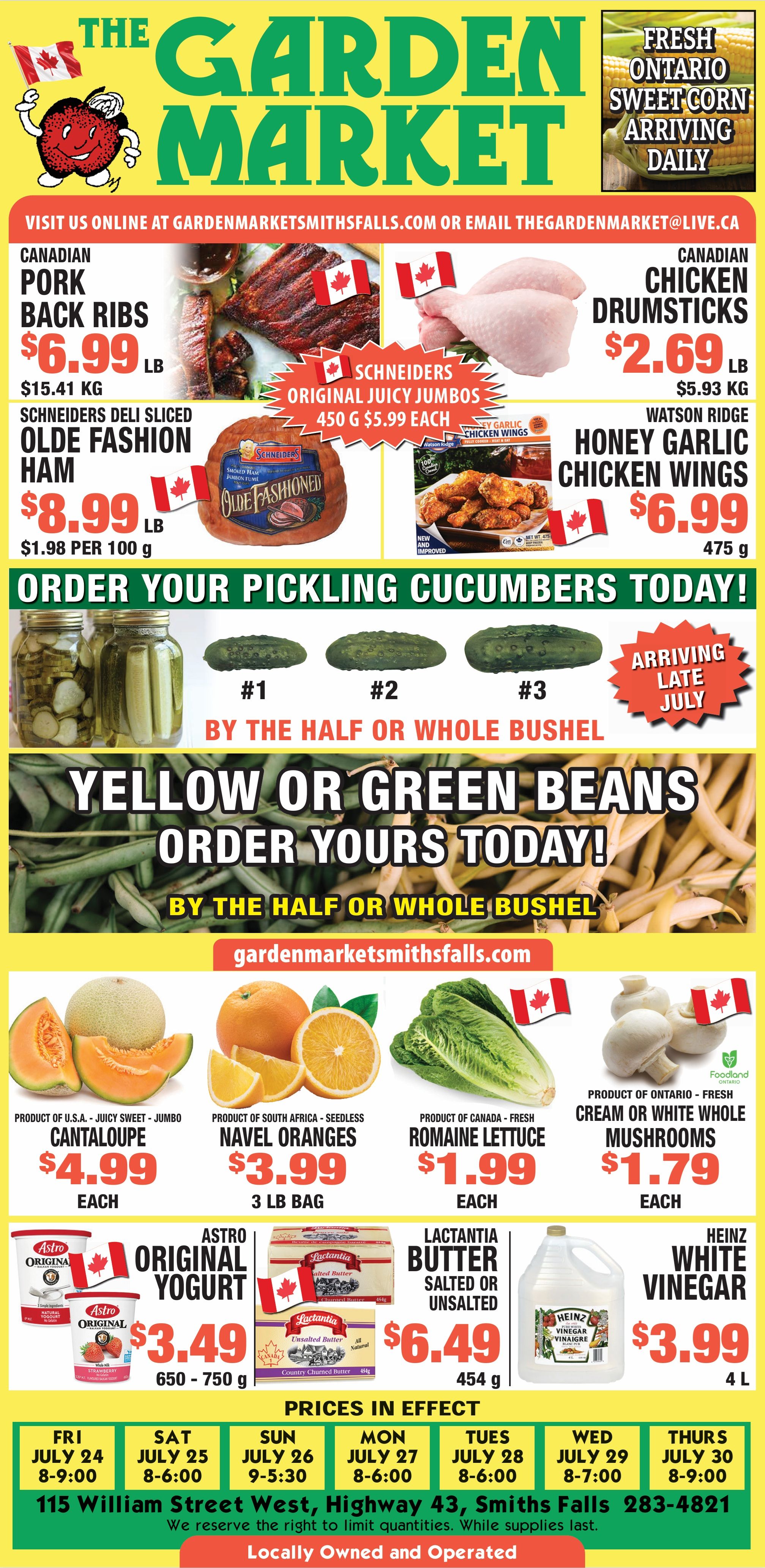 The Garden Market Flyer July 24 to 30