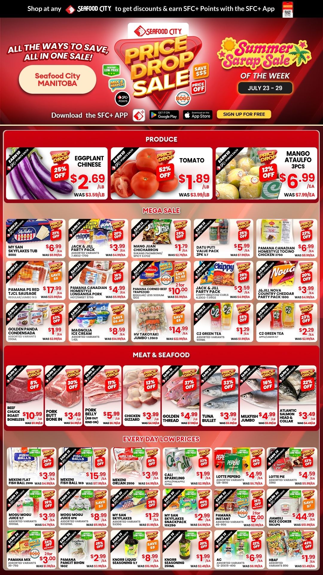 Seafood City Supermarket (MB) Flyer July 23 to 29