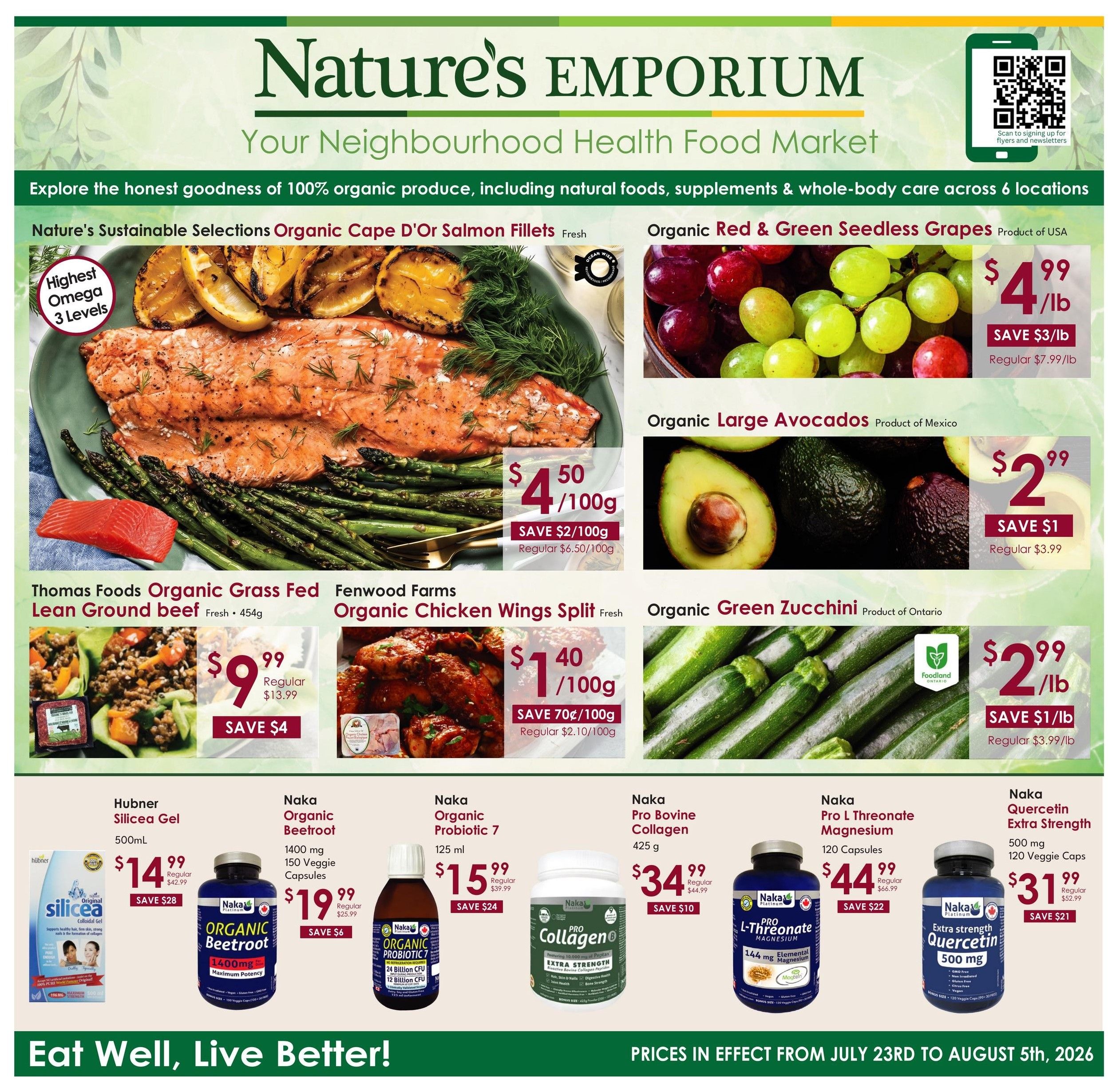 Nature's Emporium Flyer July 23 to August 5